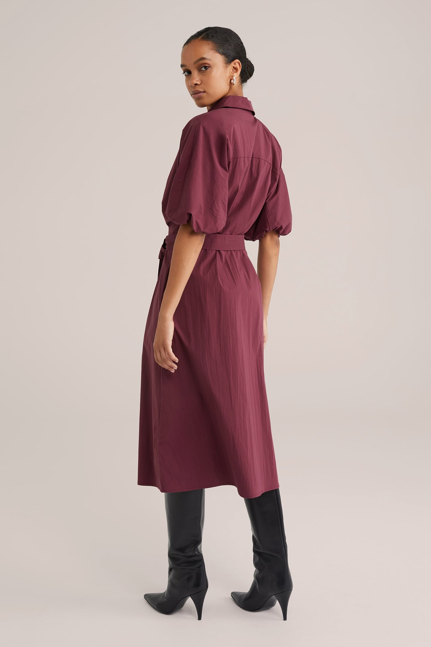 DRESS MID LENGTH VINTAGE RED 3