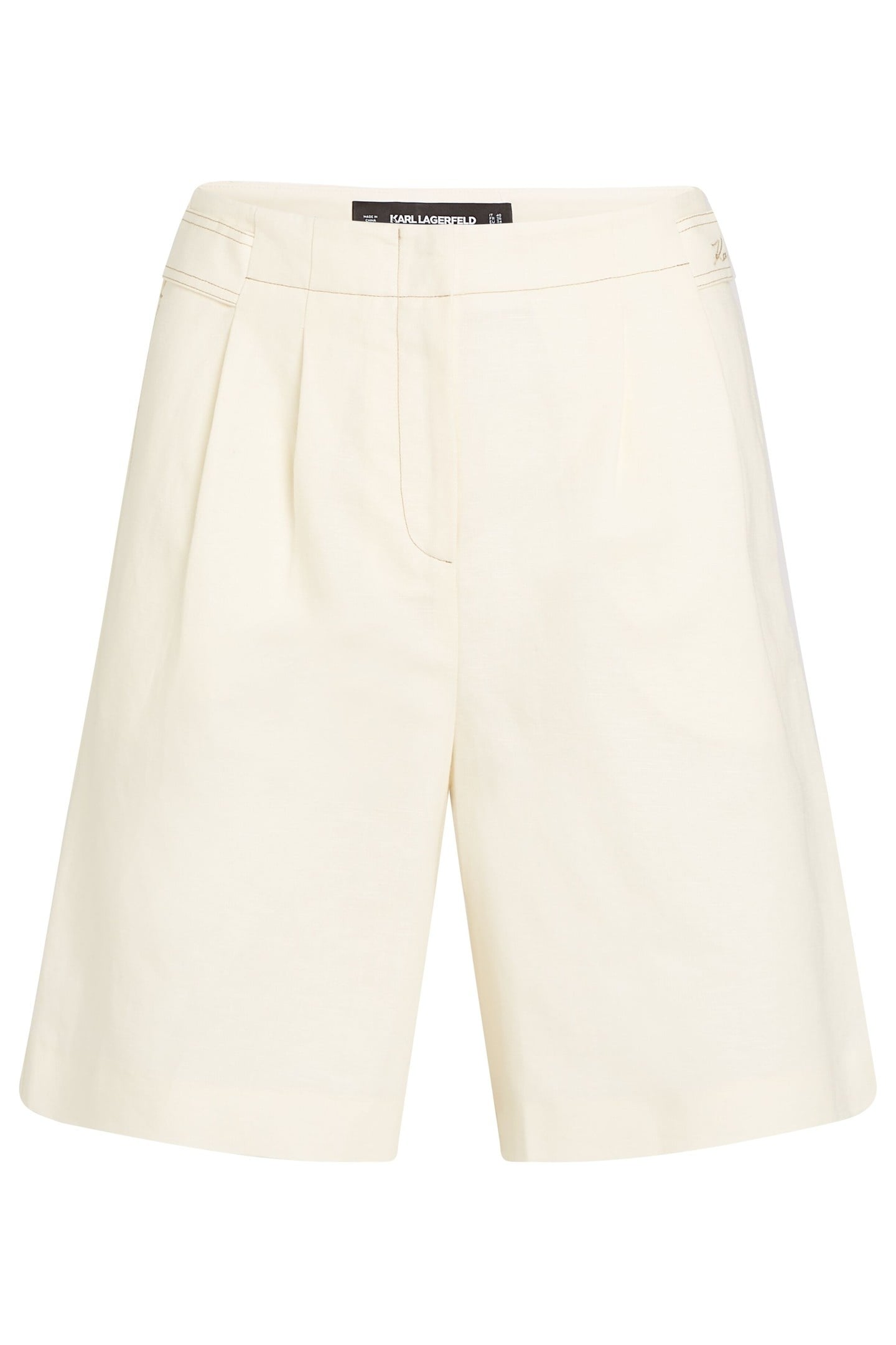 LINEN BLEND SHORTS PRISTINE 3