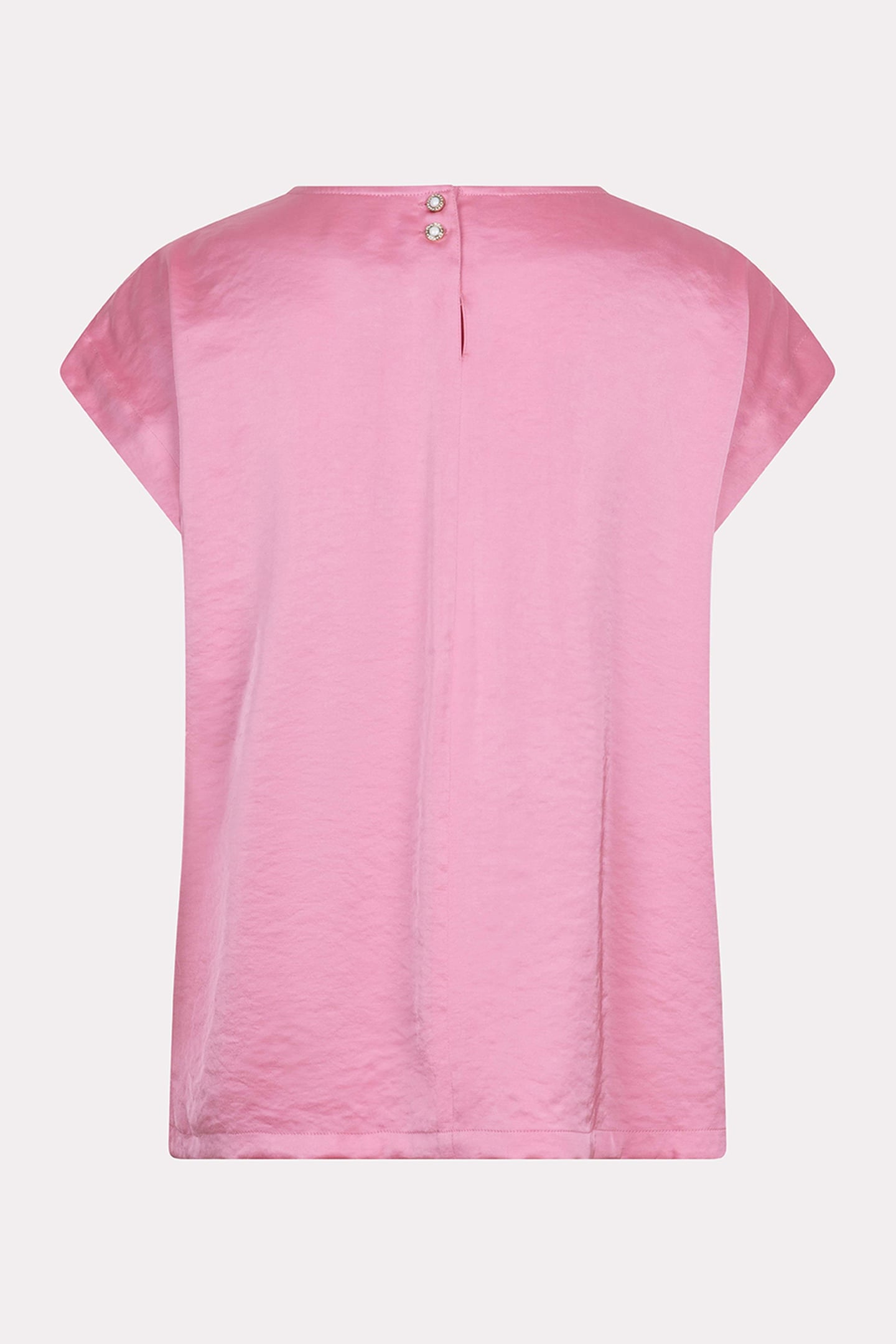 BLOUSE R-NECK SATIN LOOK ROSE 6