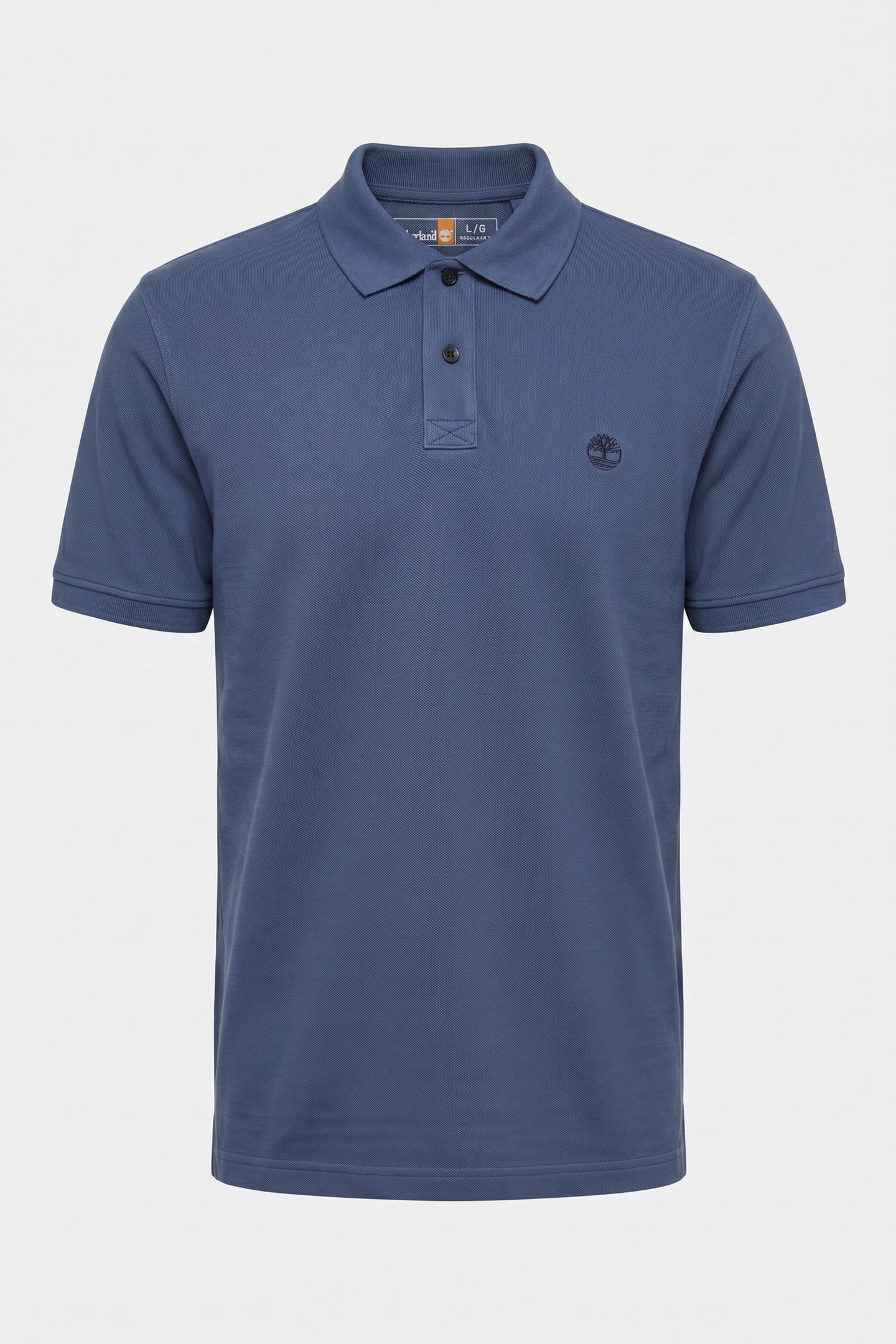 BRANDED COLLAR SHORT SLEEVE POLO DARK BLUE 3
