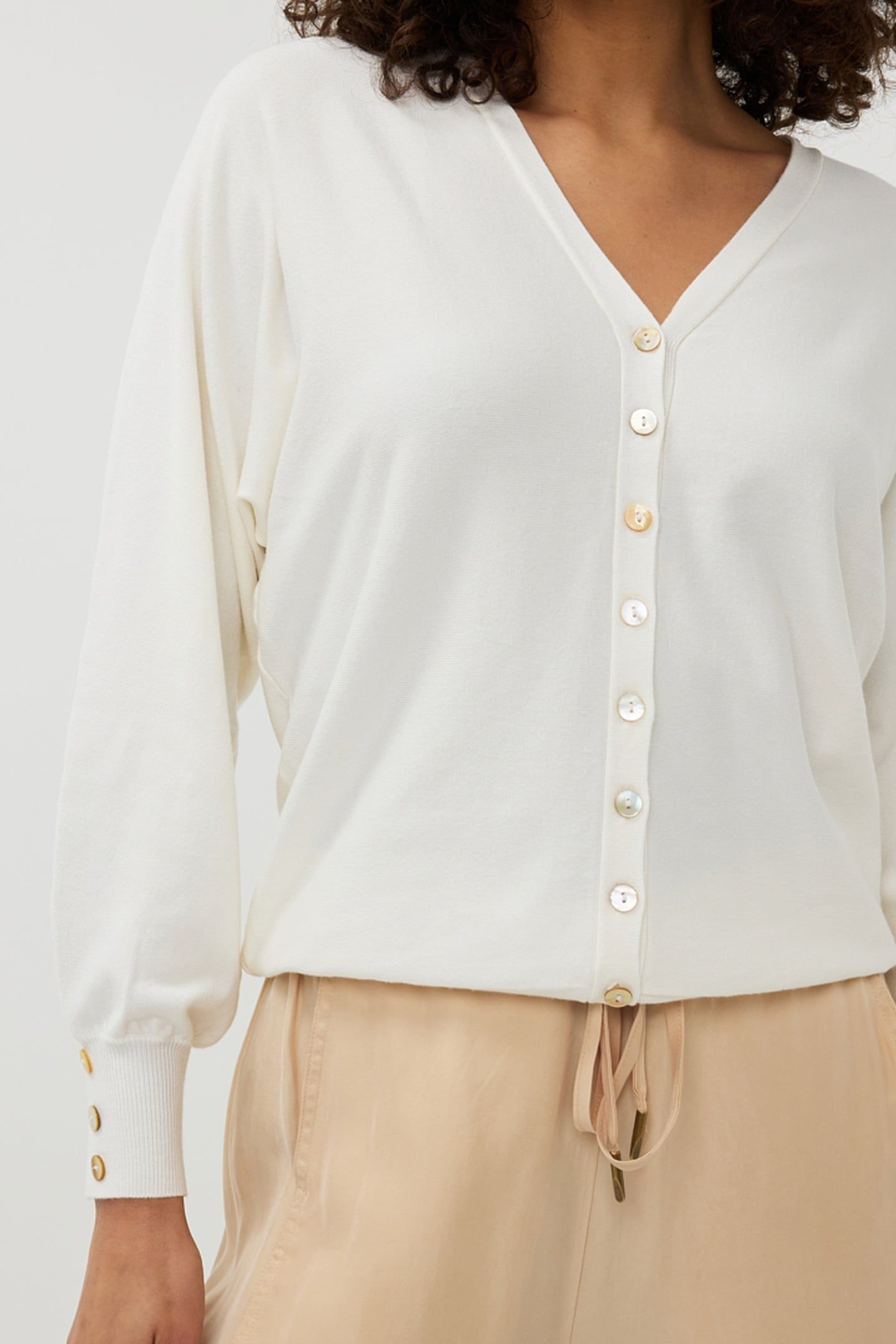 CARDIGAN BATWING BASIC KNIT OFF WHITE 7