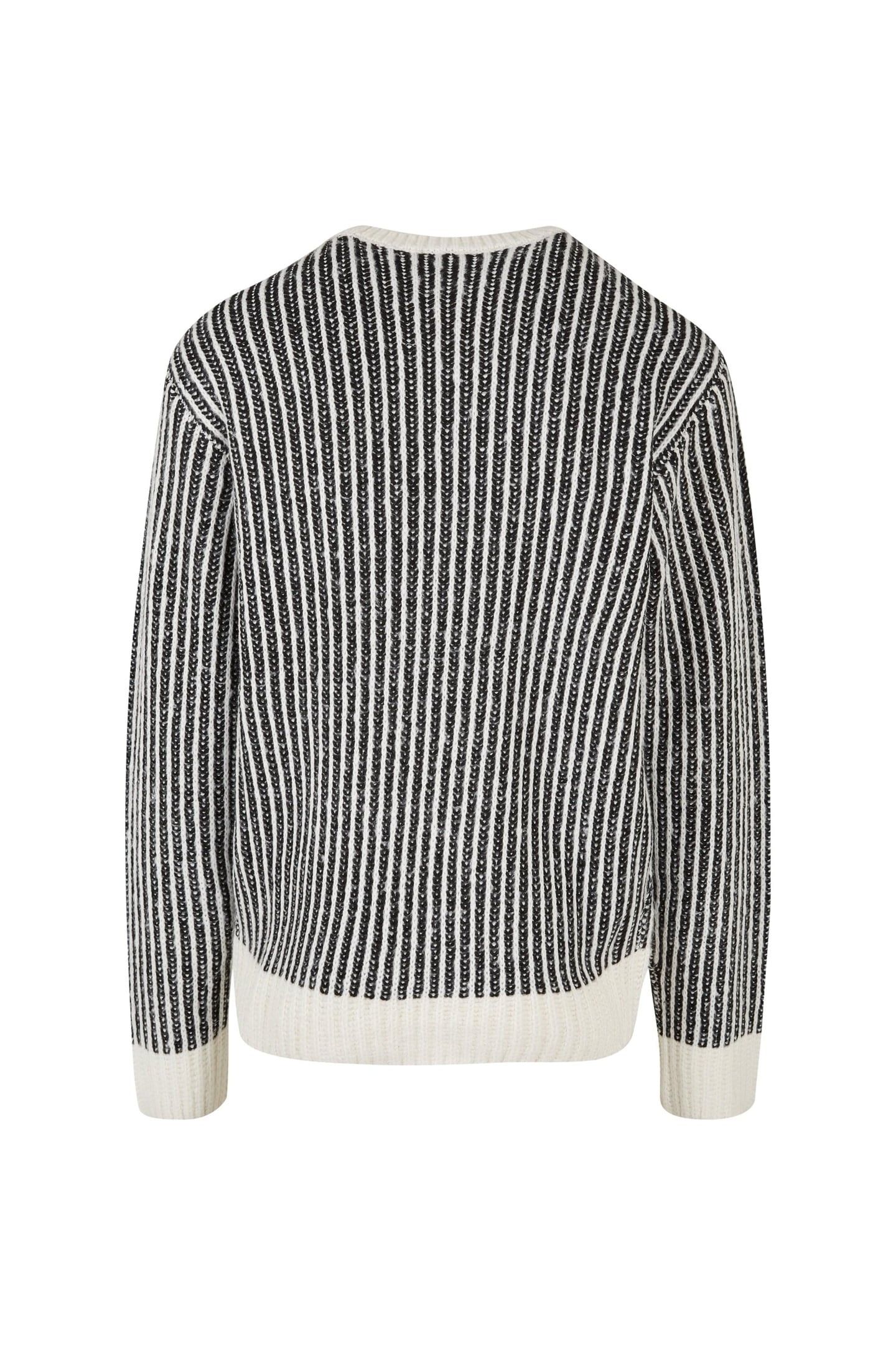 OVERSIZED TWO TONE SWEATER WHITESAND/BLACK 2