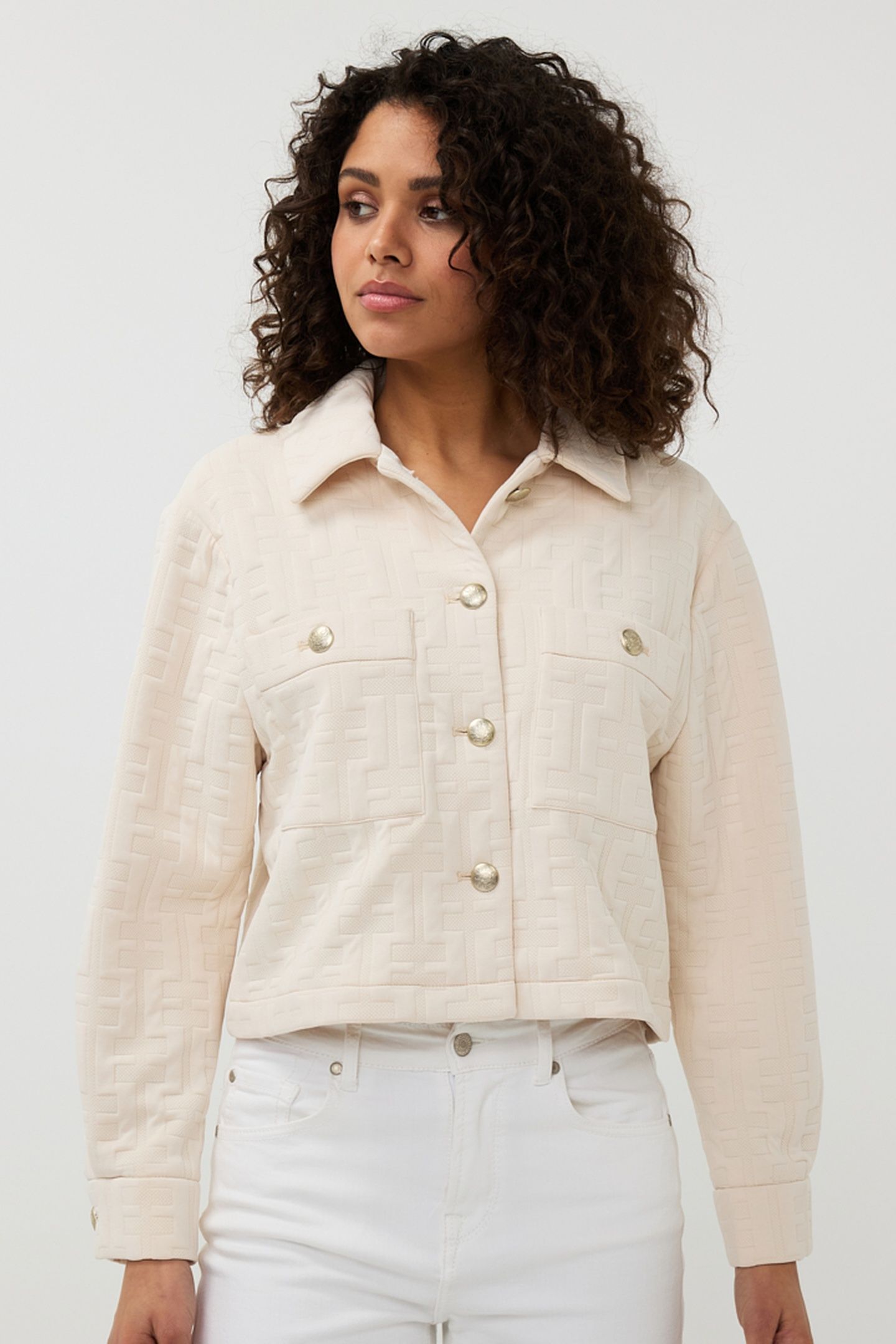 JACKET FANCY GRAPHIC PRINT SAND 2