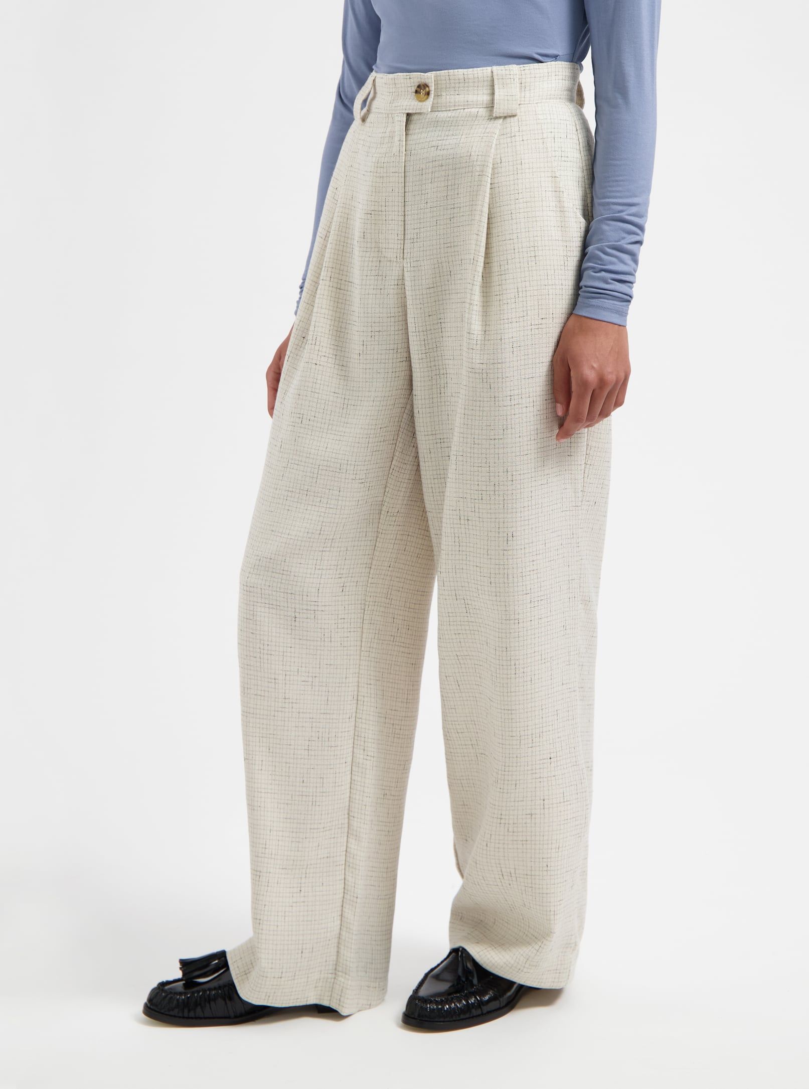 NOUS SOMMES LABELS – RHODIE TWEED PANTS WHITE 3