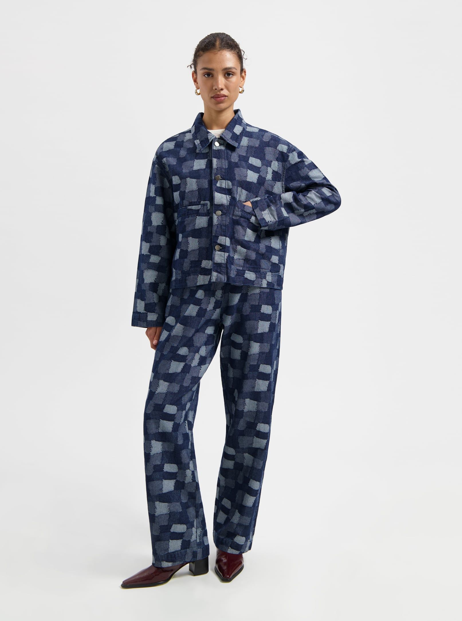 NOUS SOMMES LABELS – VINNIE PATCHWORK JACKET BLUE 1