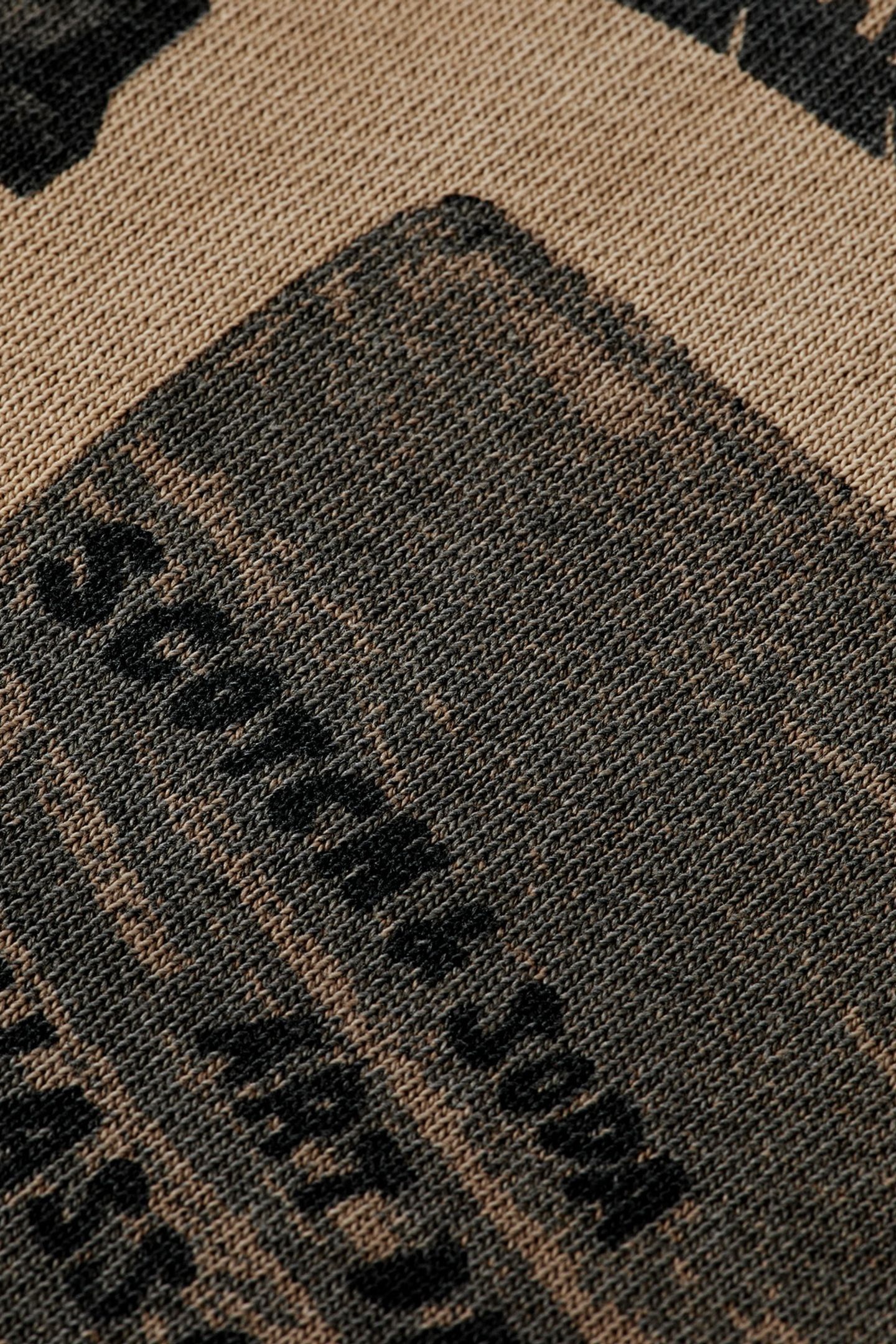 LOOSE-FIT OVERDYED ALL-OVER PRINTED HOODIE PLAZA TAUPE 3