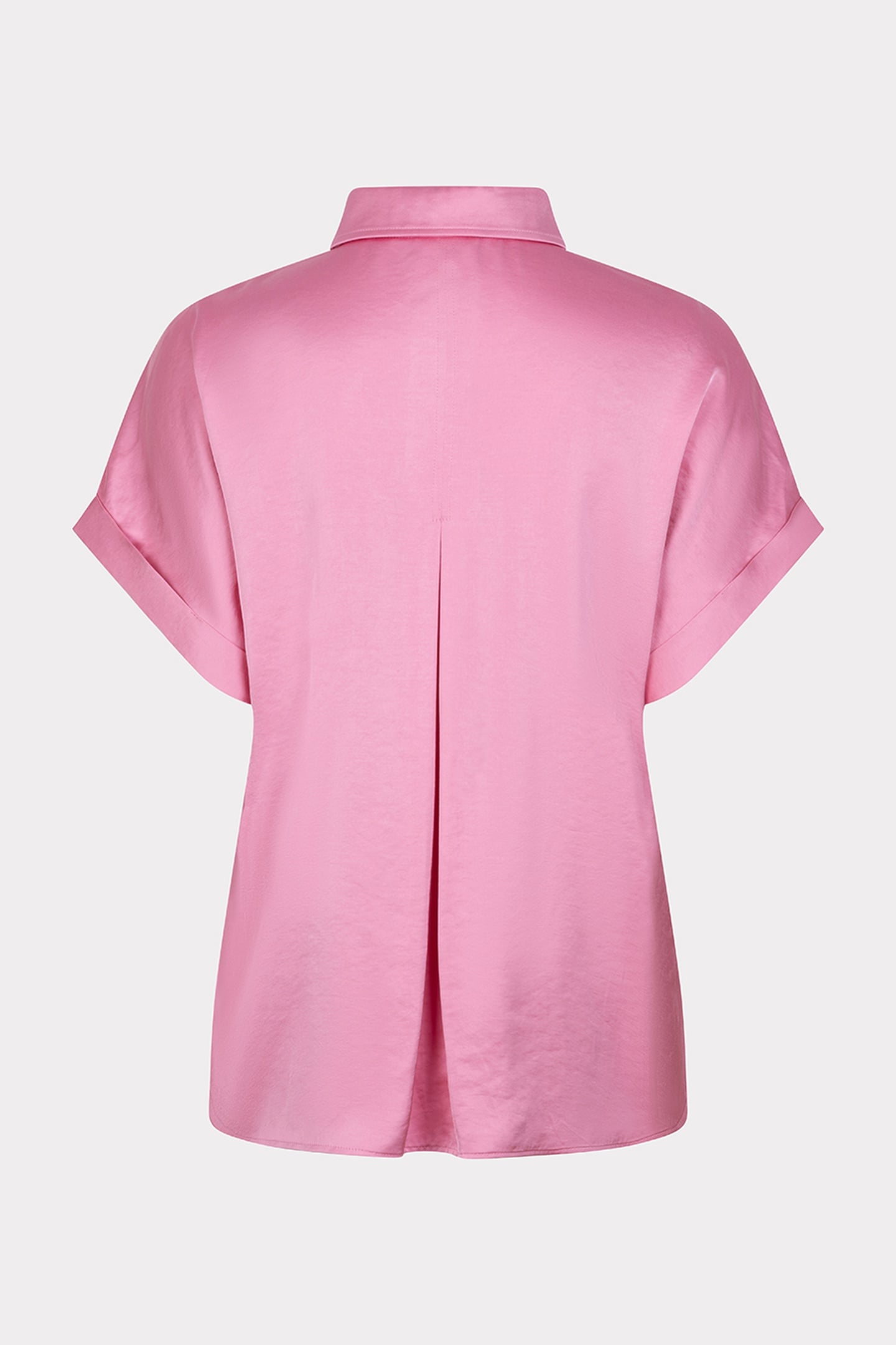 BLOUSE S/SLVE POCKET SATIN LOOK ROSE 5