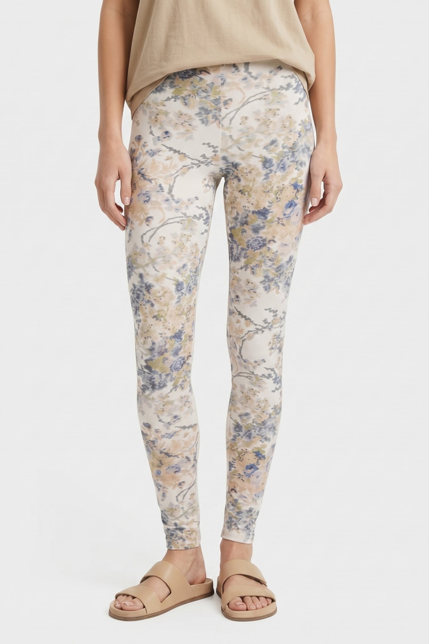 BEATA AOP LEGGINGS WHITE 1