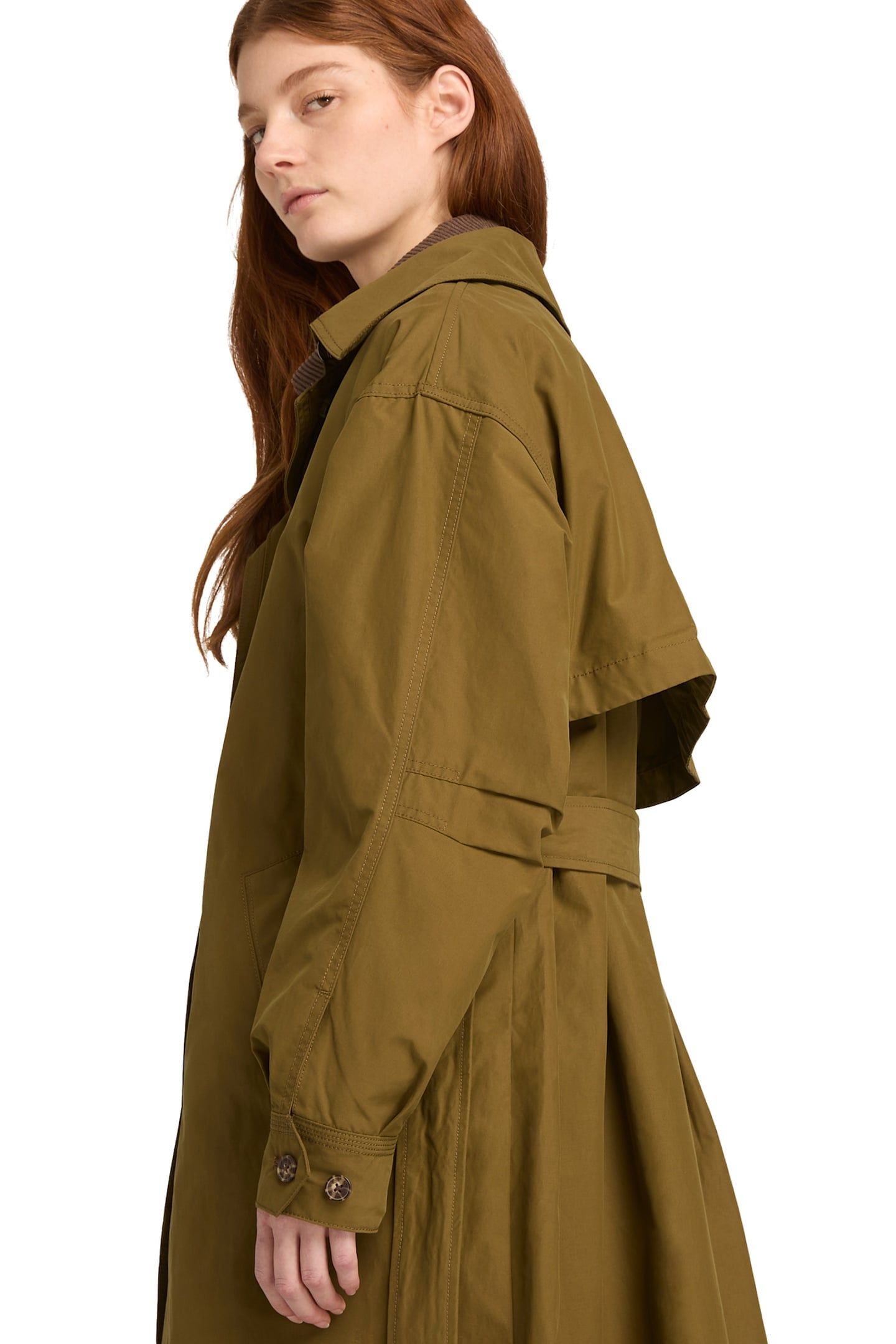 WATER REPELLENT LONG MAC COAT OLIVE 4