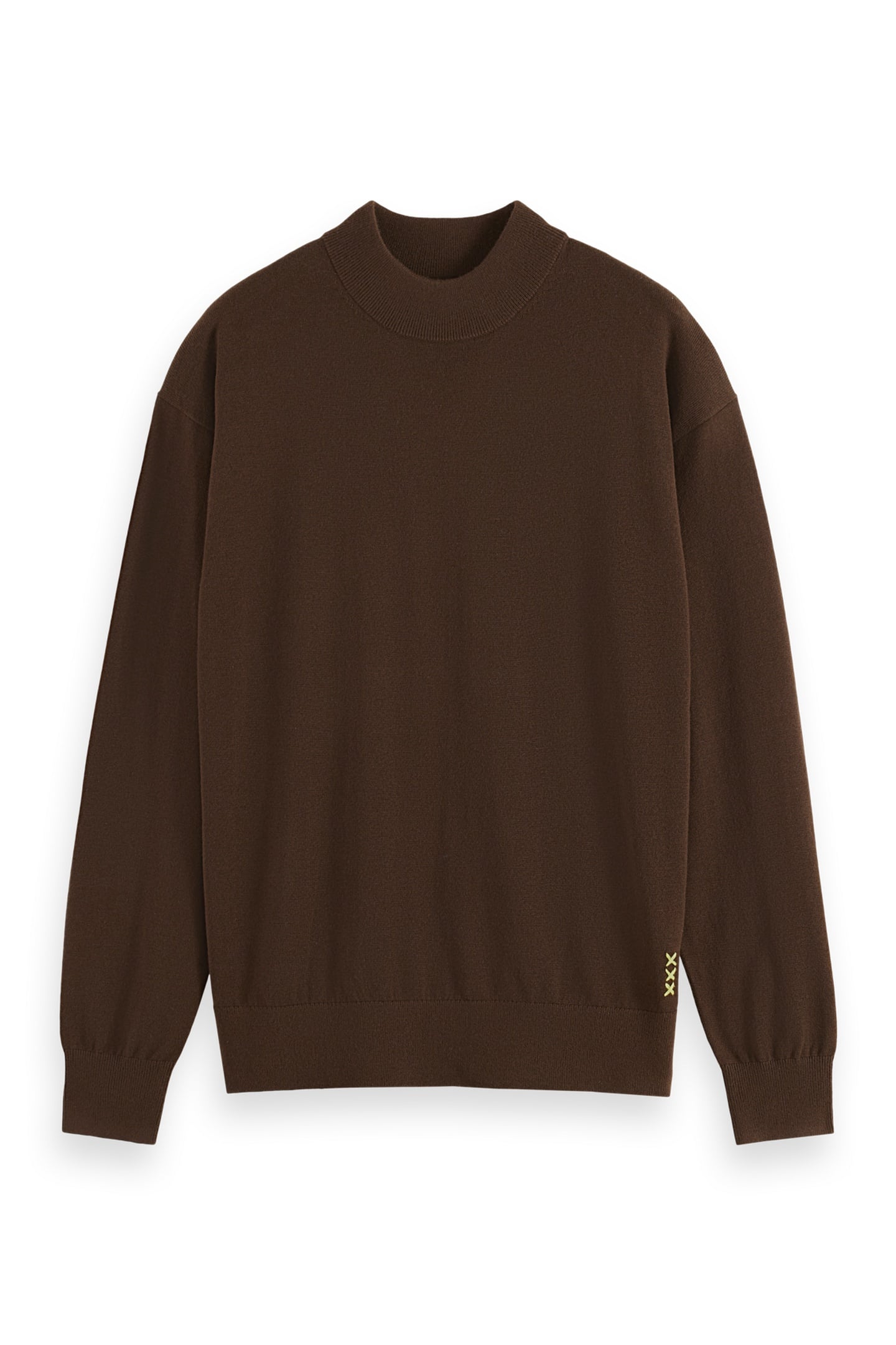 DROPPED SHOULDER MOCK NECK PULLOVER DEMITASSE 1
