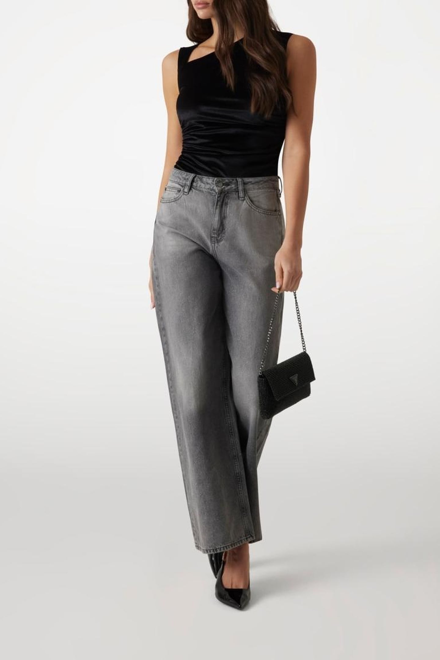 GUESS ECO SL JANET ASYMMETRIC JET BLACK A996 1