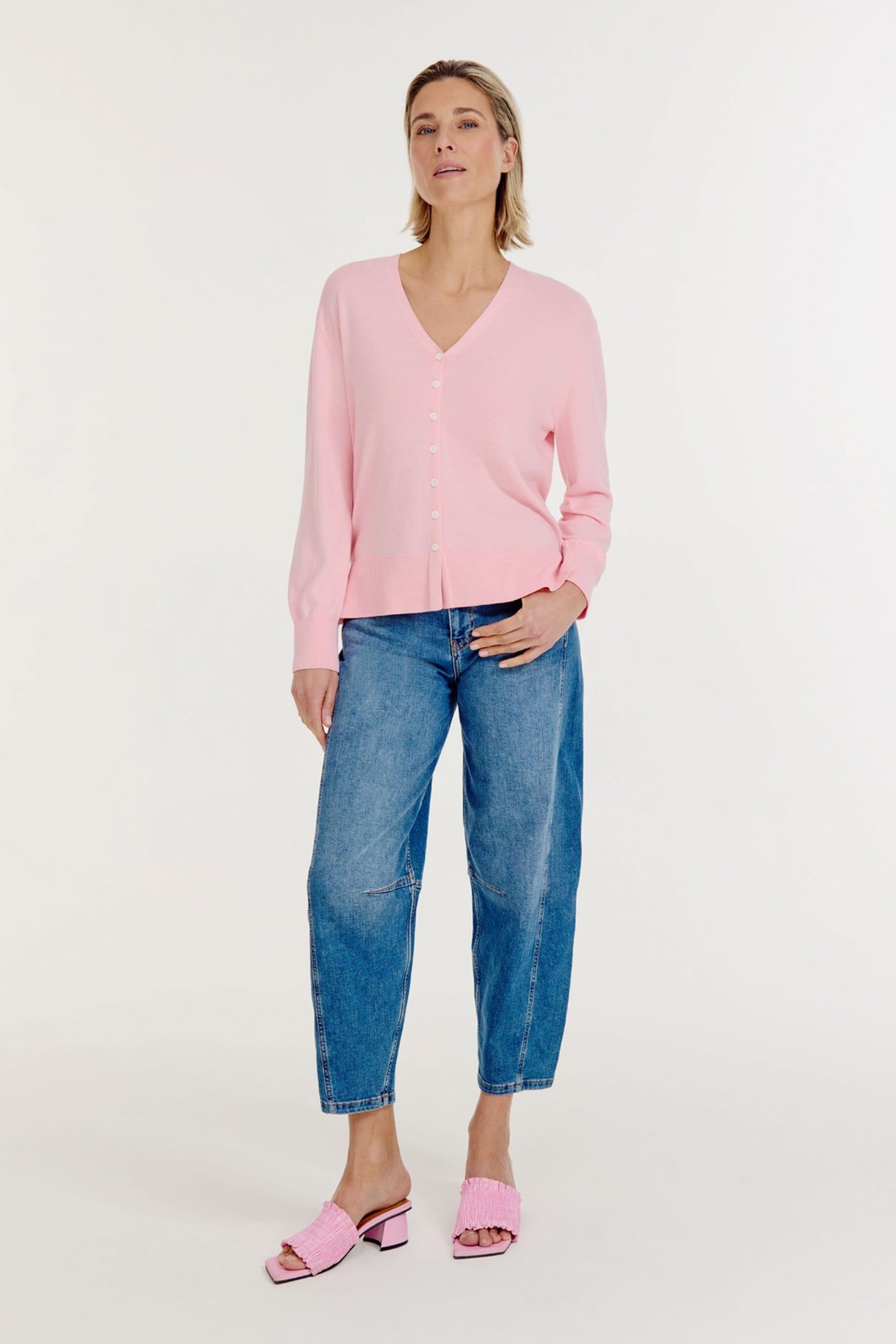 BERCO CARDIGAN LIGHT PINK 2