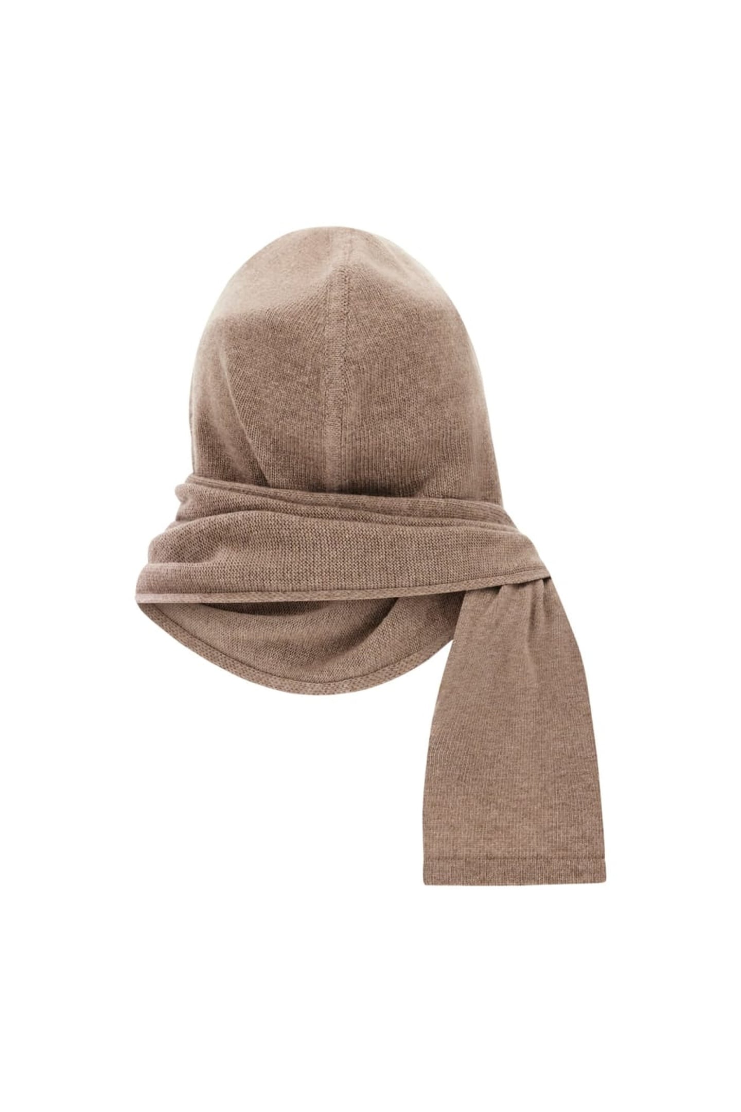 AFRAH HOODIE SCARF S SILK TAUPE HEATHER 4