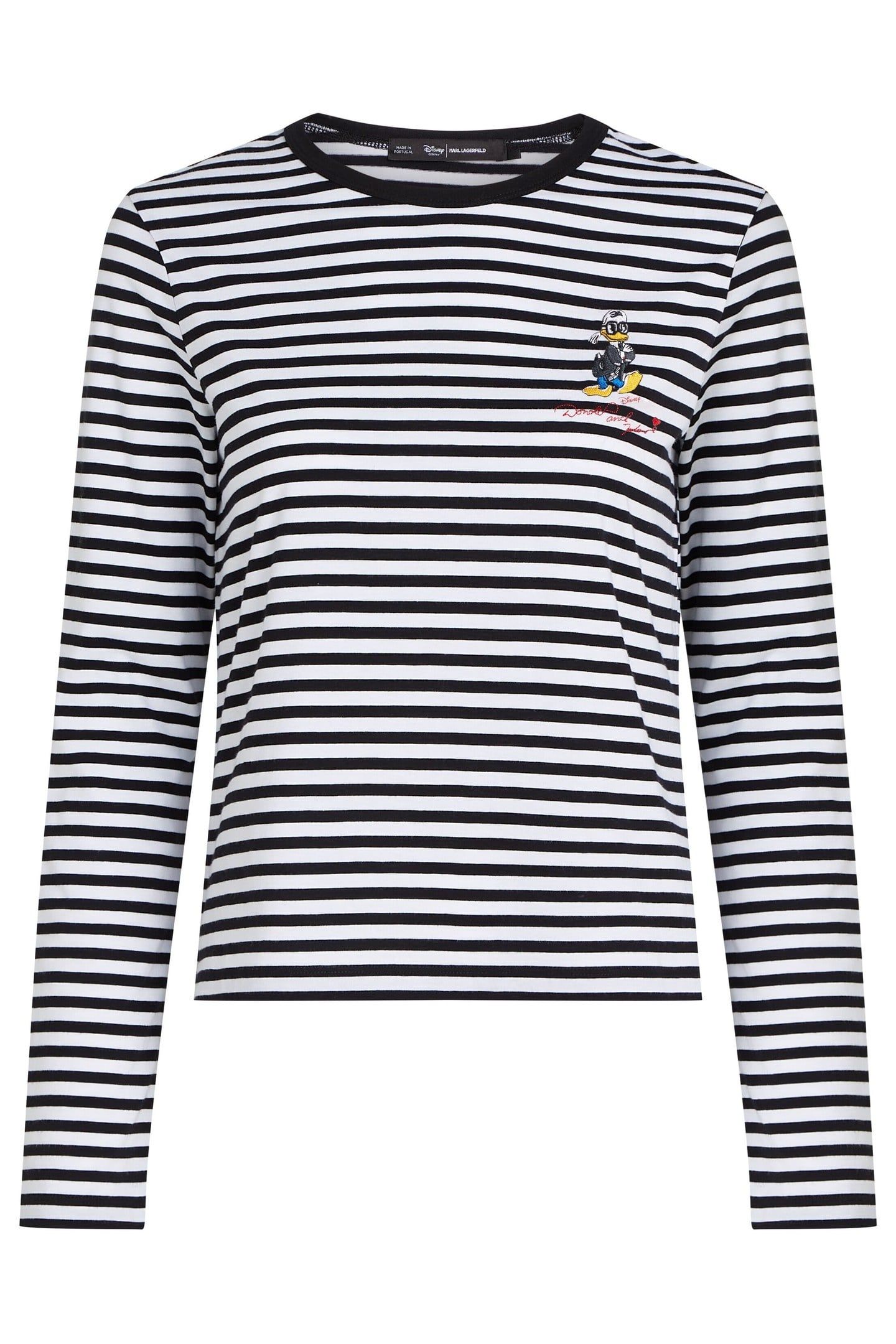 DISNEY STRIPE LONGSLEEVE T-SHIRT SMALL STRIPE BLACK-WHITE 5