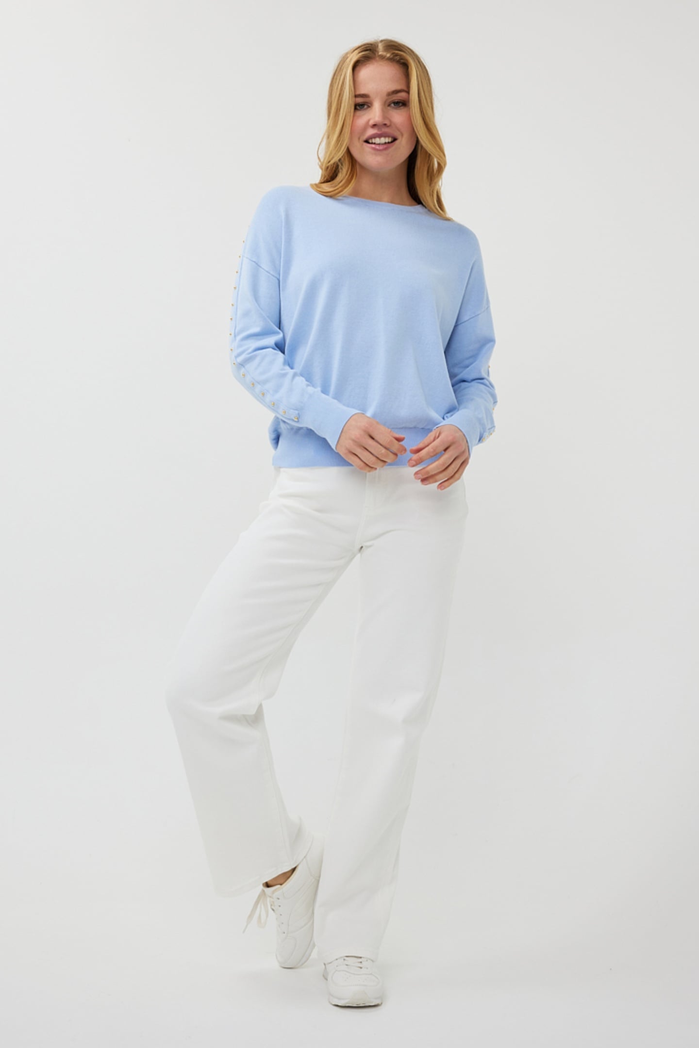 SWEATER OVERSIZED BASIC KNIT SKY BLUE 1