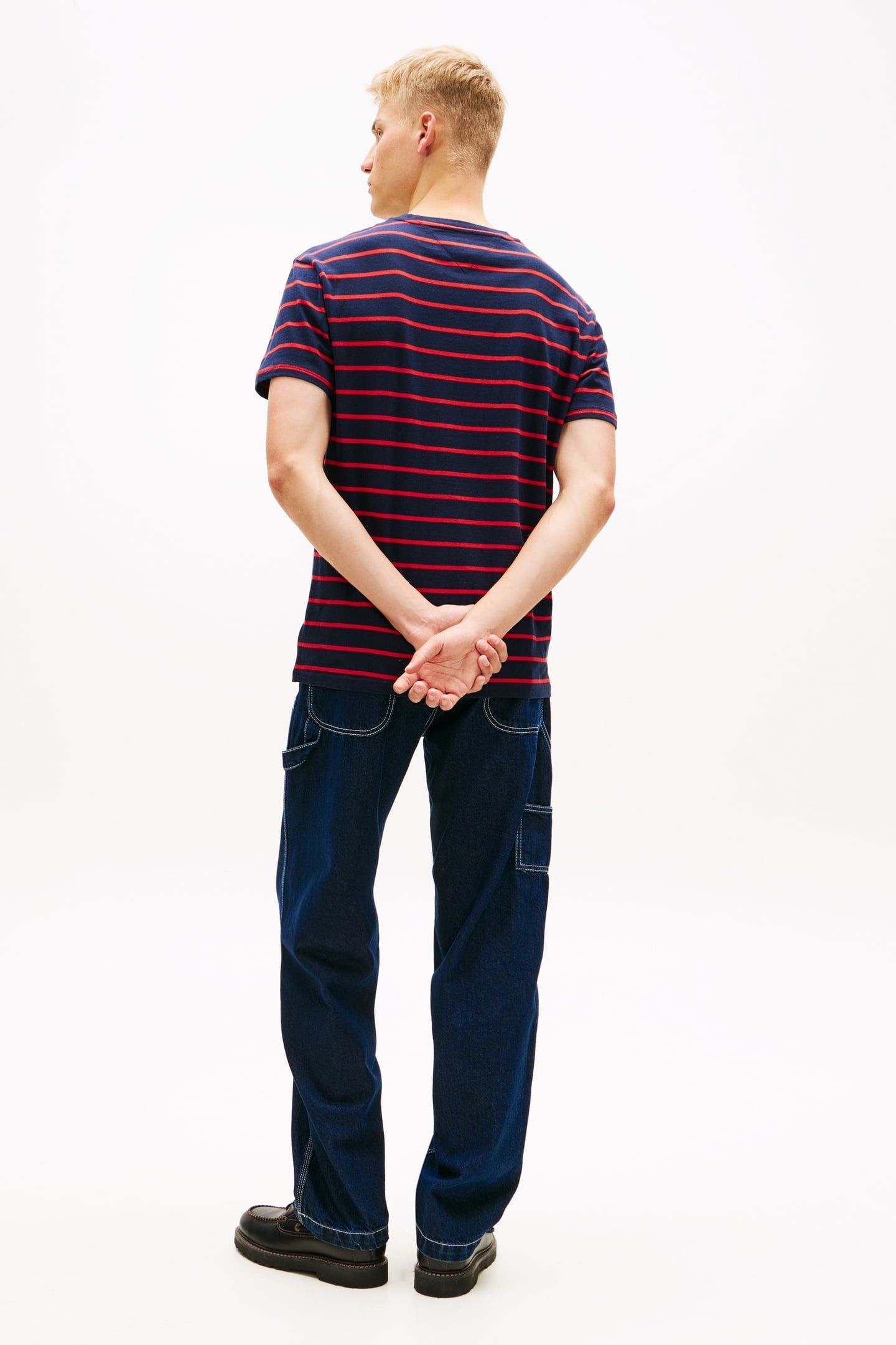 TJM REGULAR STRIPE SS TEE DARK NIGHT NAVY STRIPE 2