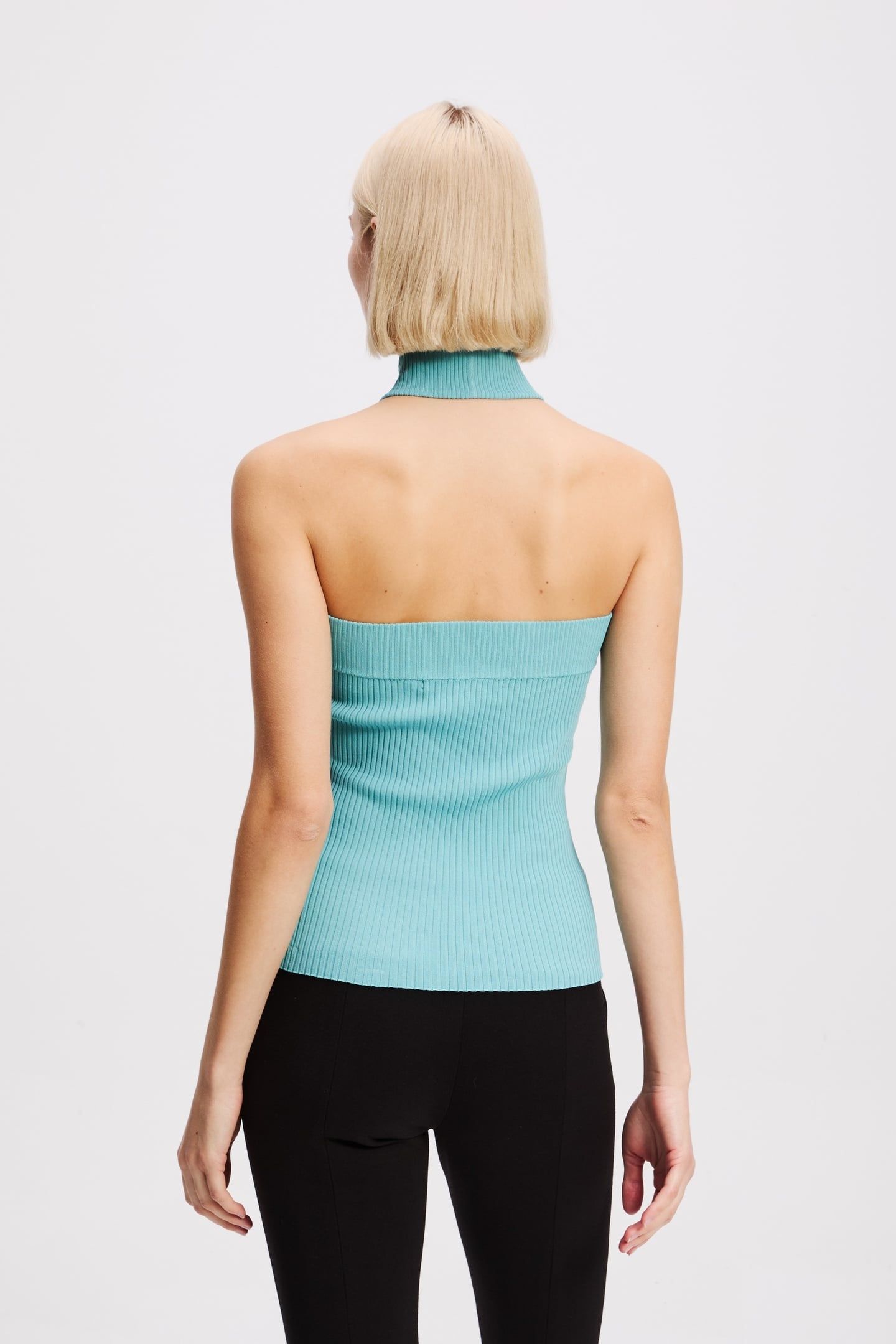 HALTERNECK KNIT TANK STILL WATER 3