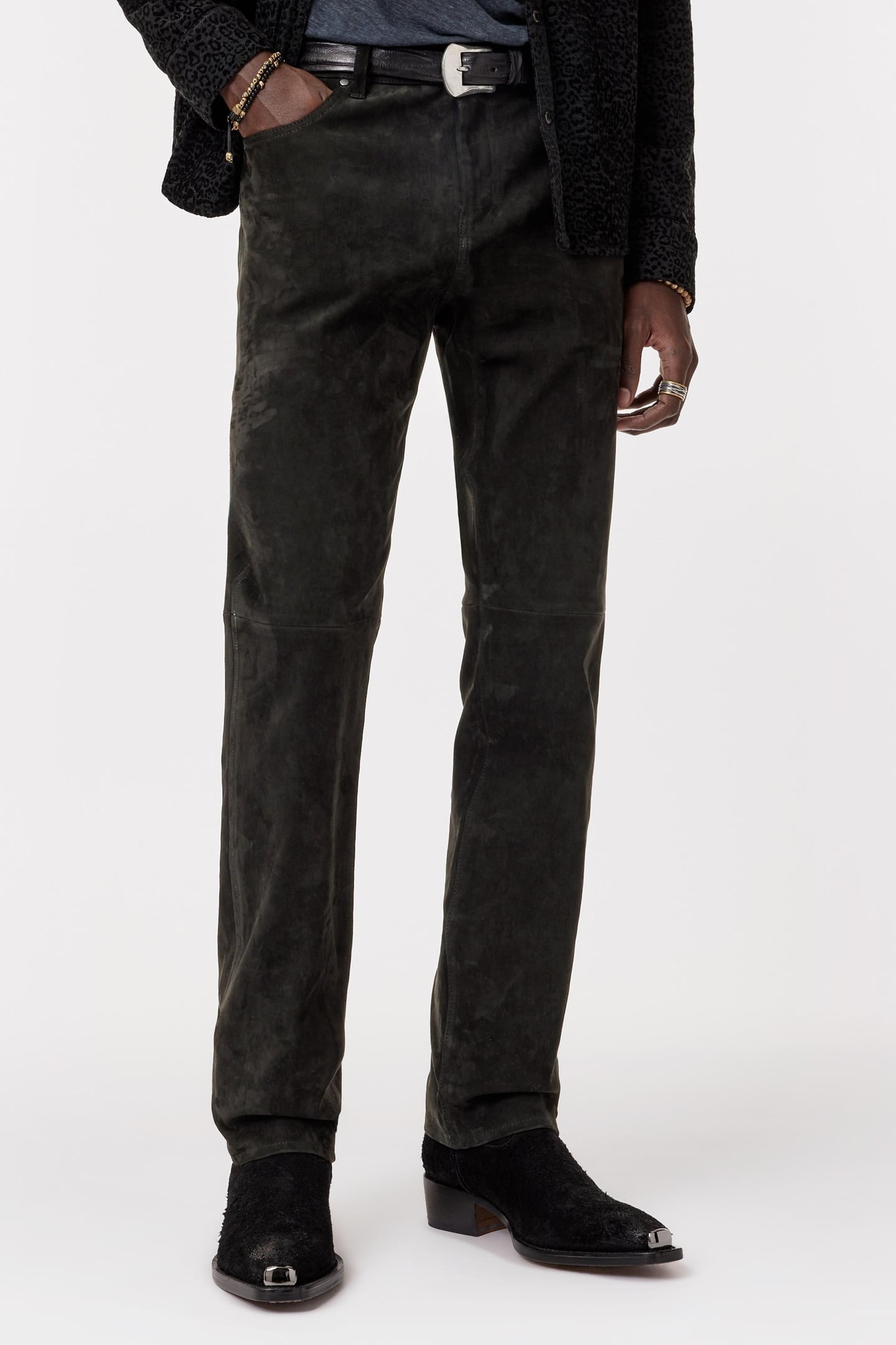 ETON LEATHER PANTS - REGULAR FIT LEATHER BLACK 1