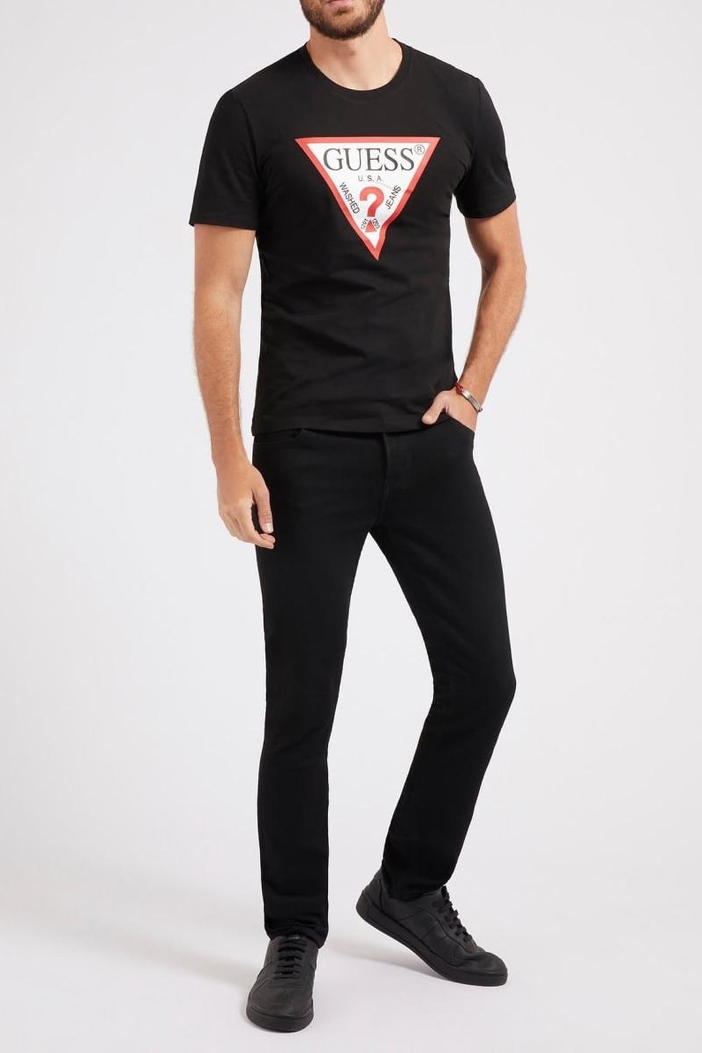 GUESS ECO CN SS ORIGINAL LOGO JET BLACK A996 2