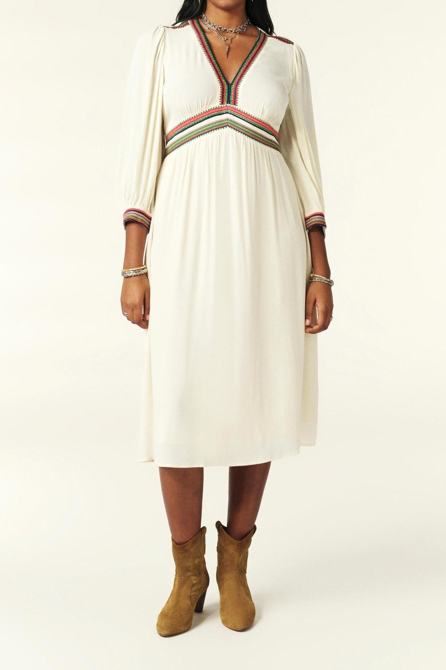 ROBE TANINA ECRU 1