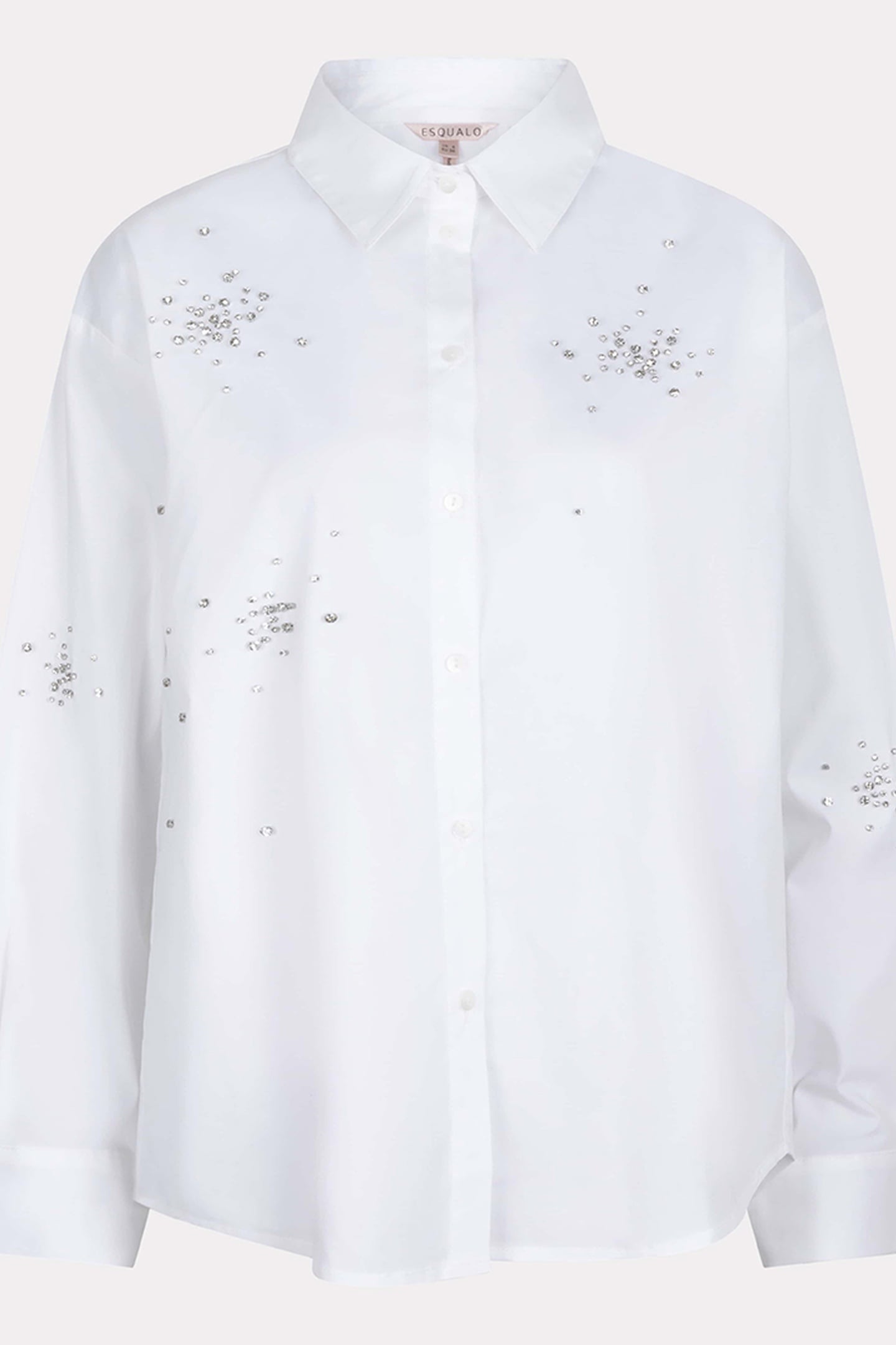 BLOUSE POPLIN RHINESTONES OFF WHITE 5