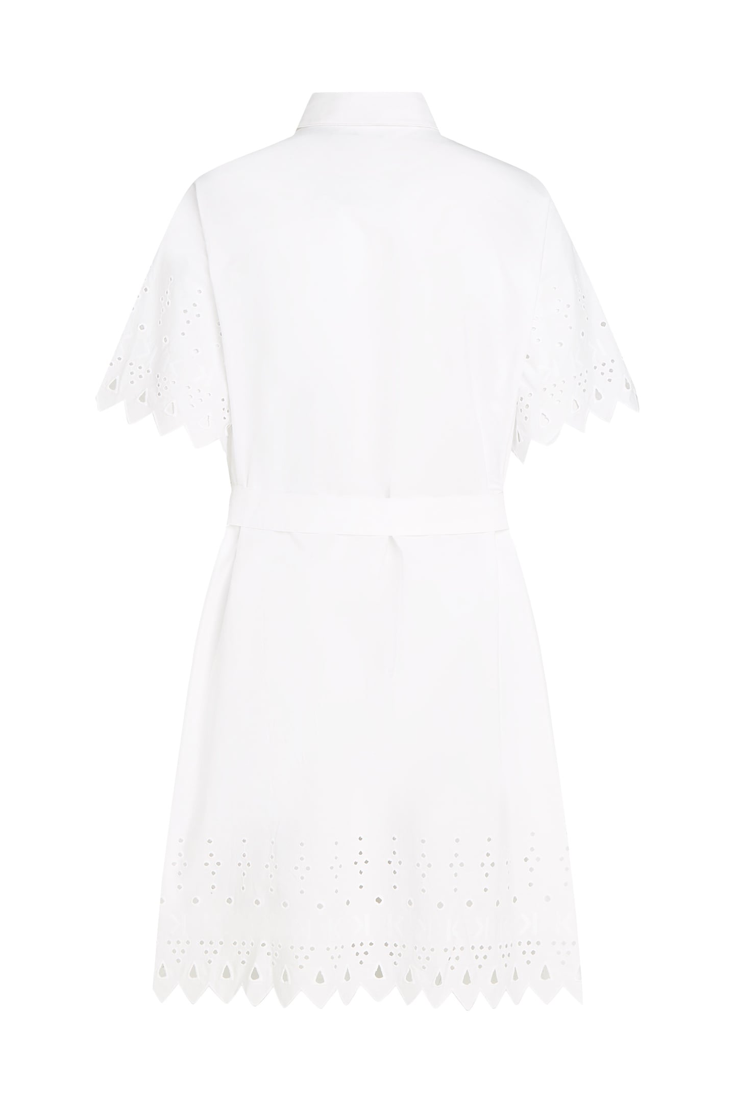 BRODERIE DETAIL SHIRT DRESS WHITE 3