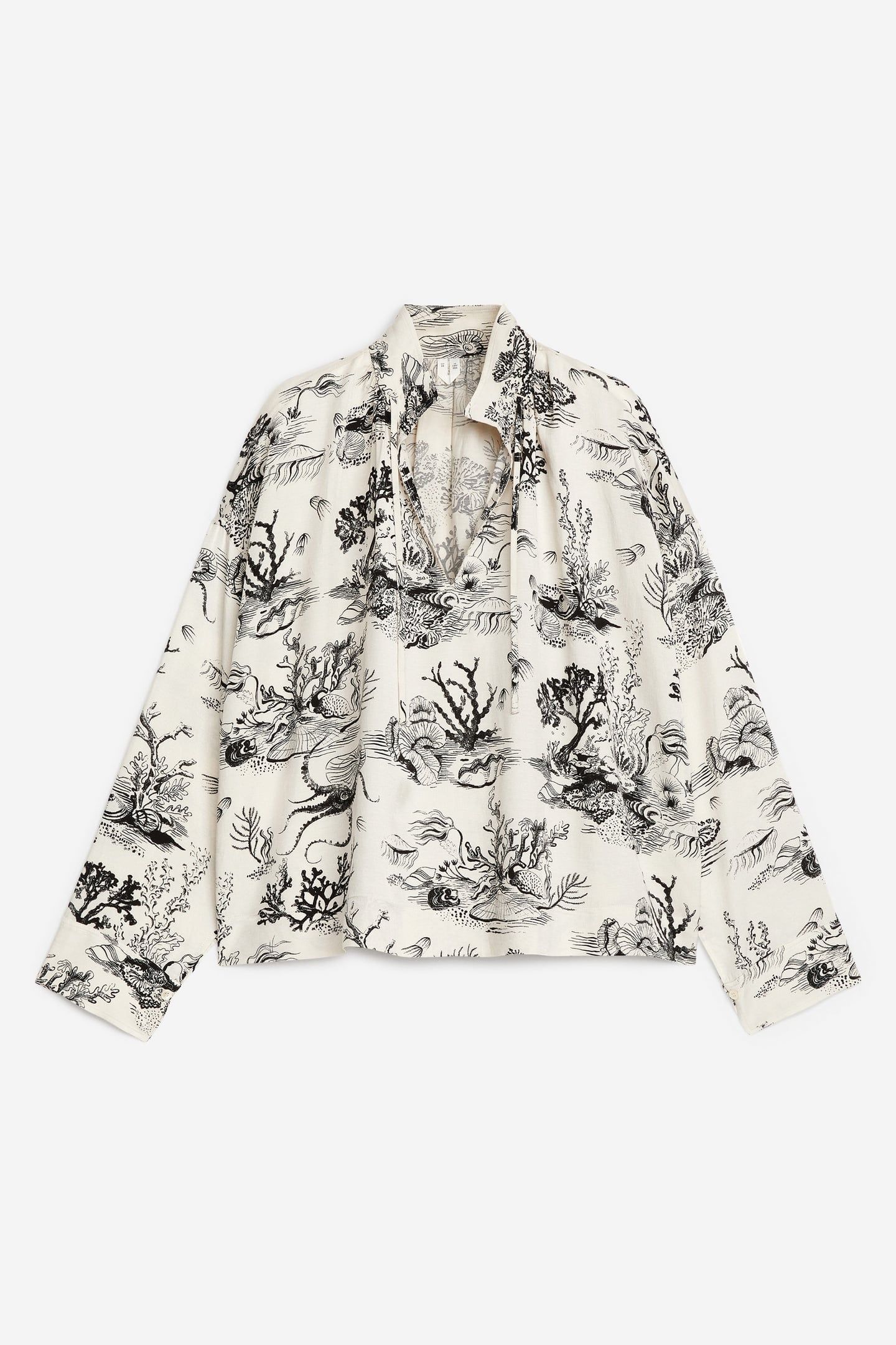 HAWA PRINTED BLOUSE BEIGE 3