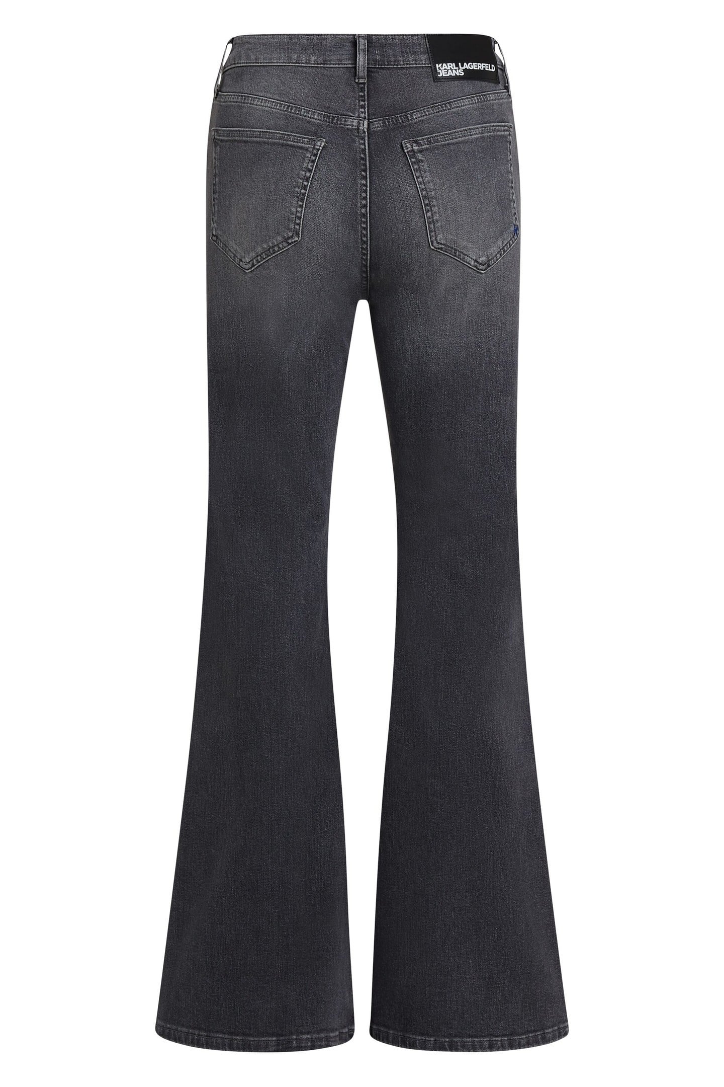 FLARED SHANK DENIM VISUAL WASHED BLACK 4