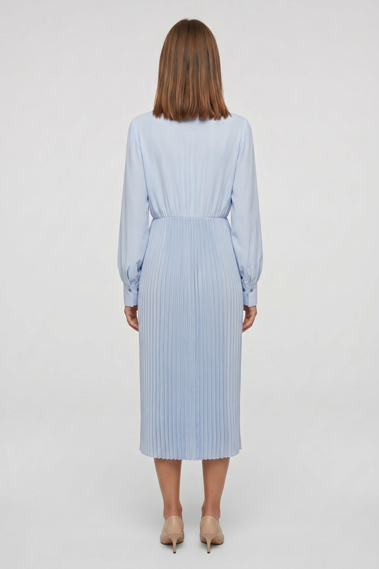 PLEATED SHIRT DRESS KENTUCKY BLUE 2