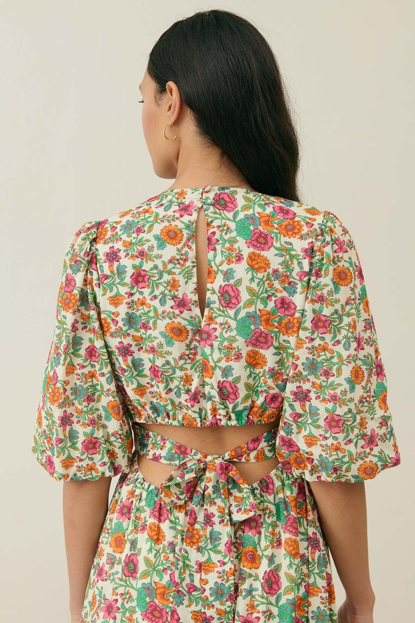 DRESS AURELIA ORANGE SUMMER MEADOW 5