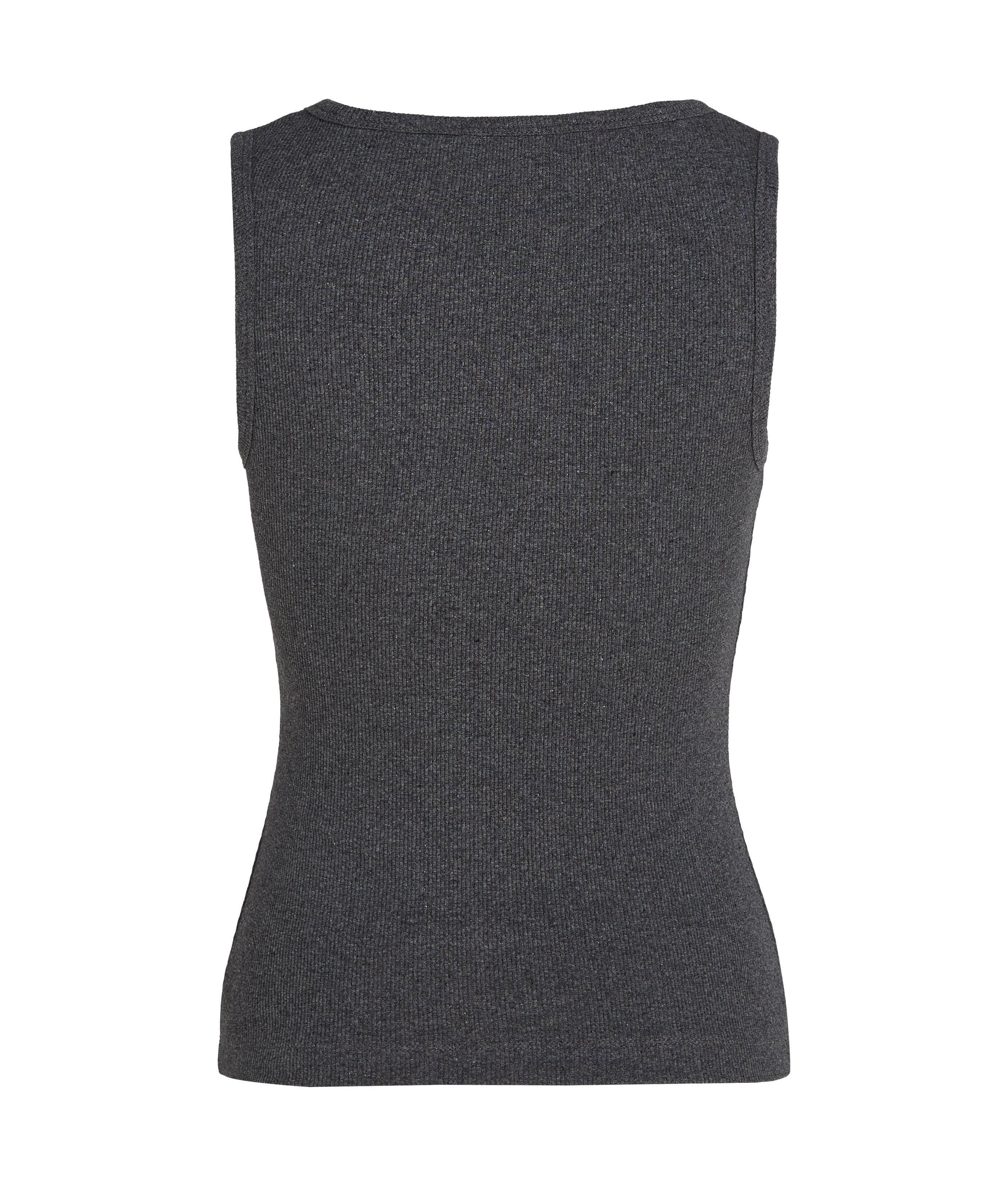 RIBBED V-NECK TANK MELANGE GREY MELANGE 6