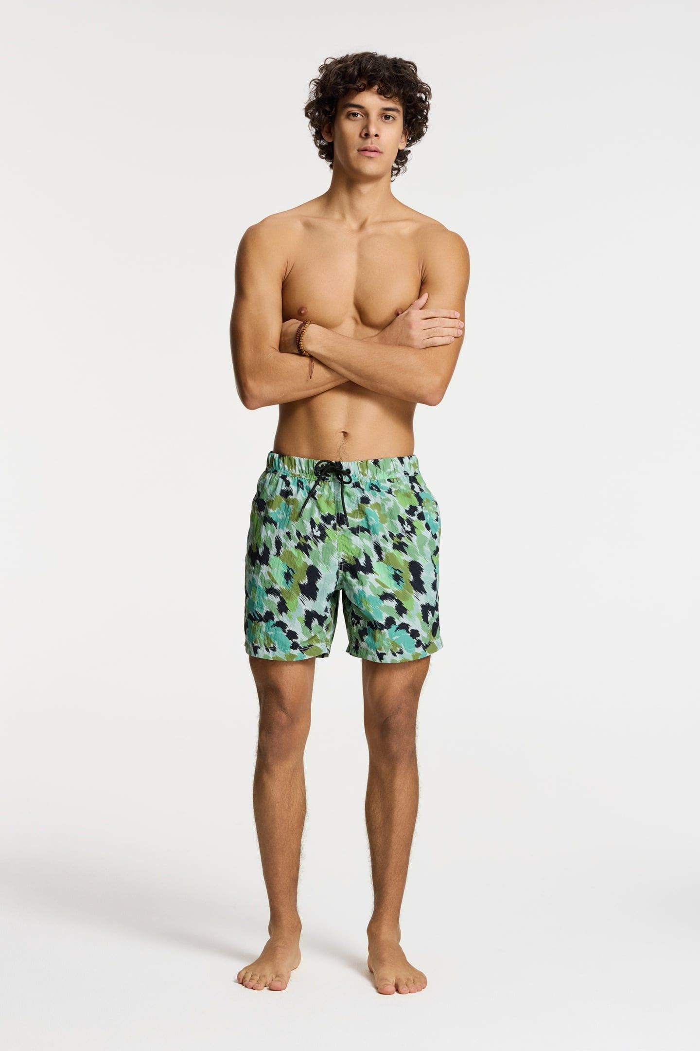 NICK QUICK DRY SWIM SHORTS 6 INCH DIGITAL CAMO GREEN DIGITAL 1