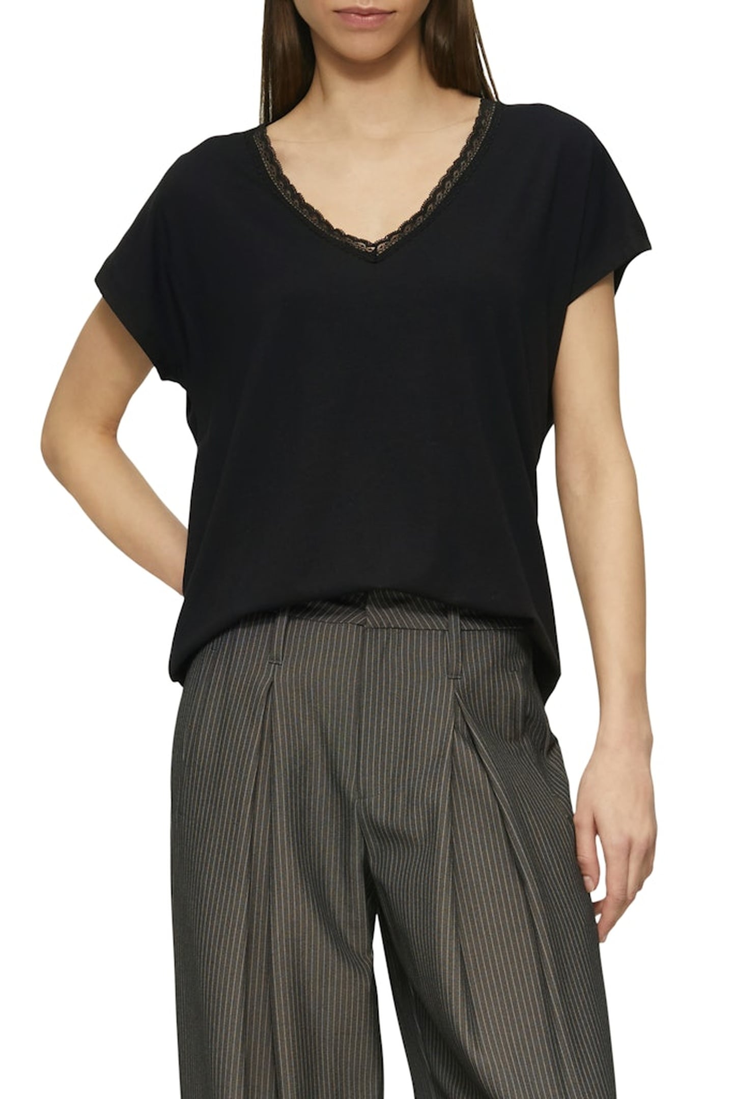 S.OLIVER-QS T-SHIRTS BLACK 1