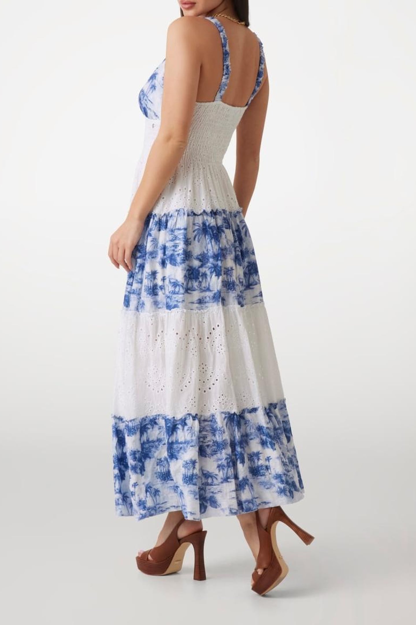 GUESS ECO SAVINA MIX PRINT DRE VINTAGE ISLAND BLUE 2