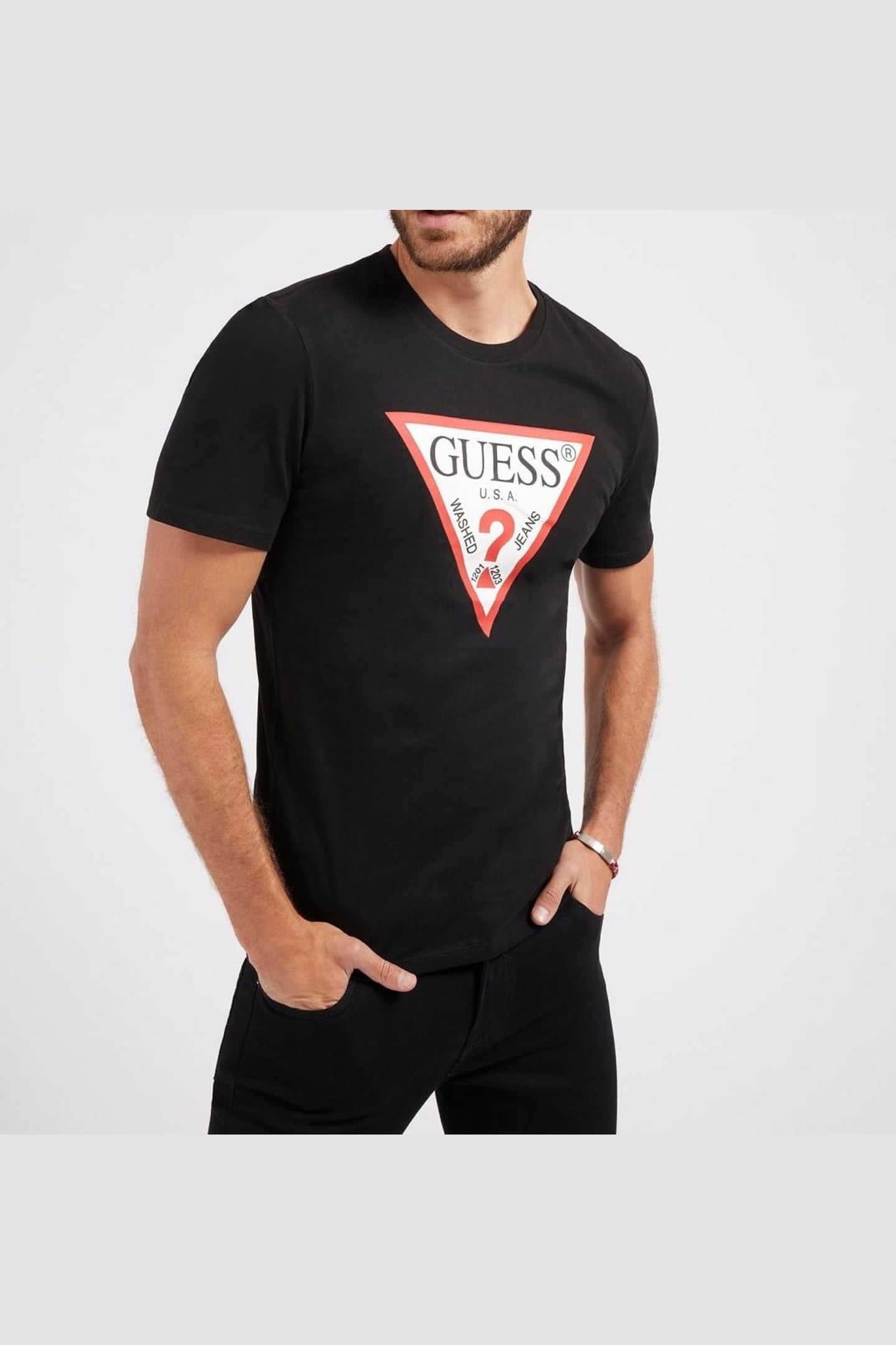GUESS ECO CN SS ORIGINAL LOGO JET BLACK A996 1