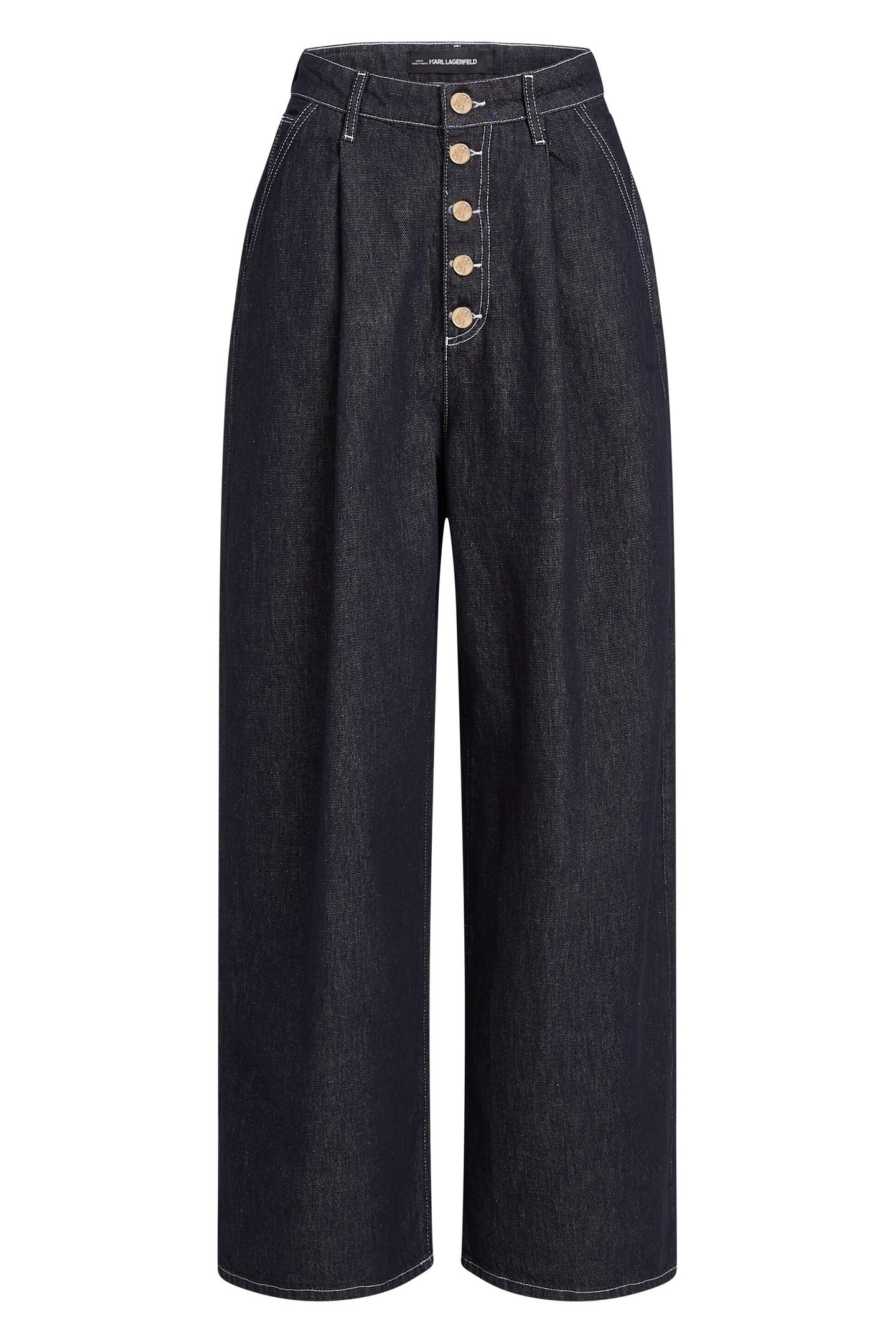BUTTON DENIM PANTS DARK BLUE 3