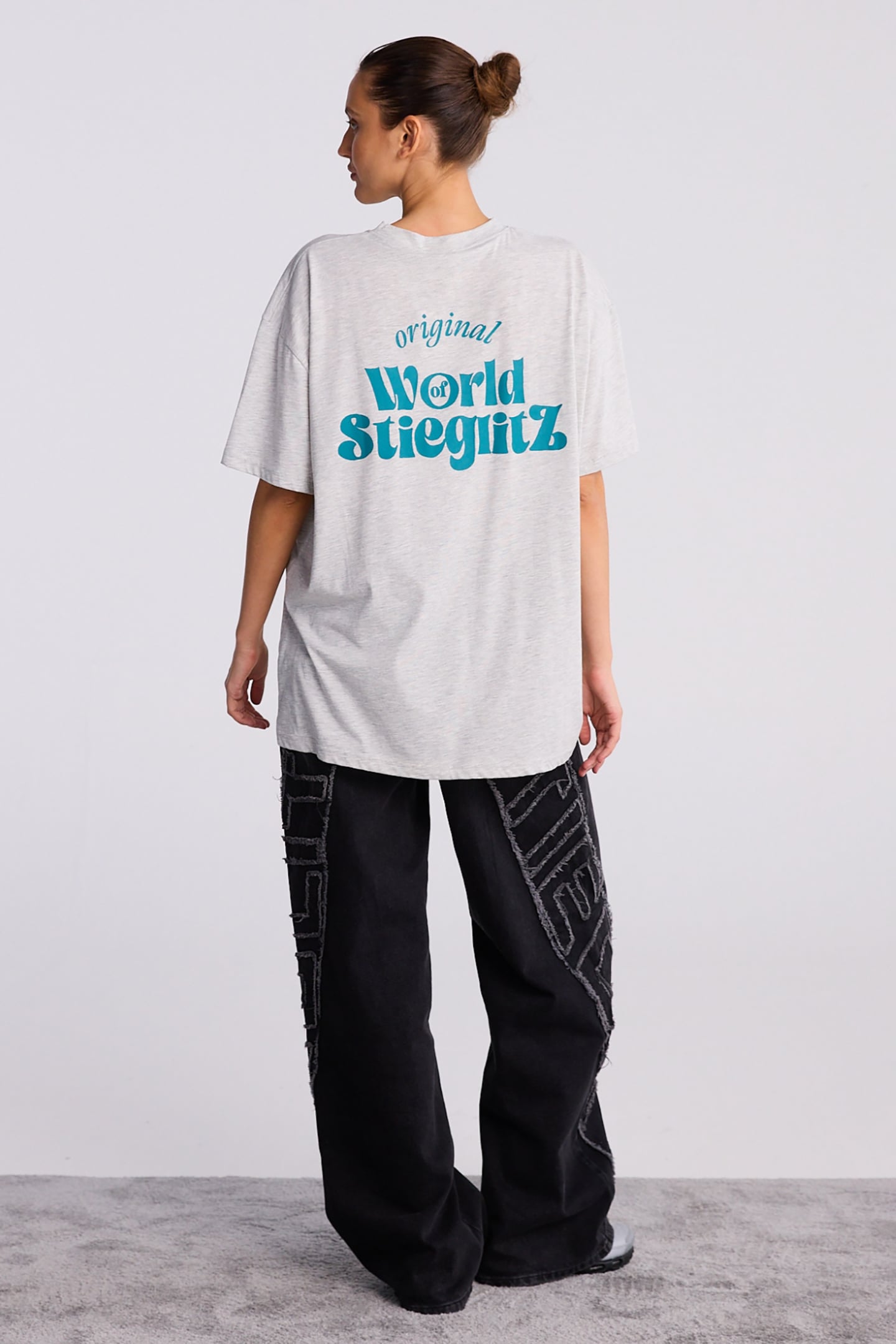 WORLD OF STIEG OVERSIZED T-SHIRT MELANGE GREY 2
