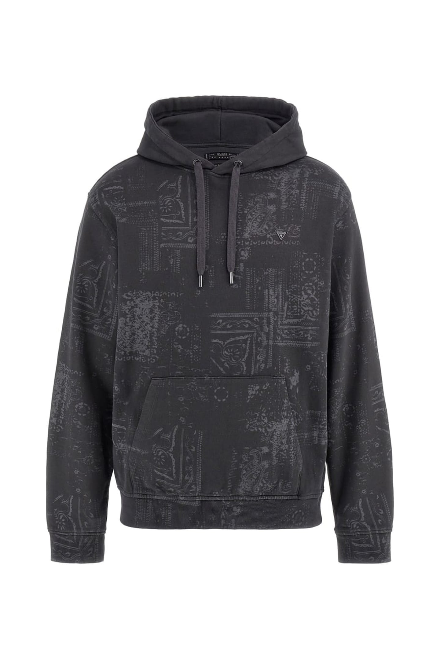 GUESS ECO LASERED AOP HOODIE S AOP ASPHALT BANDANA 3