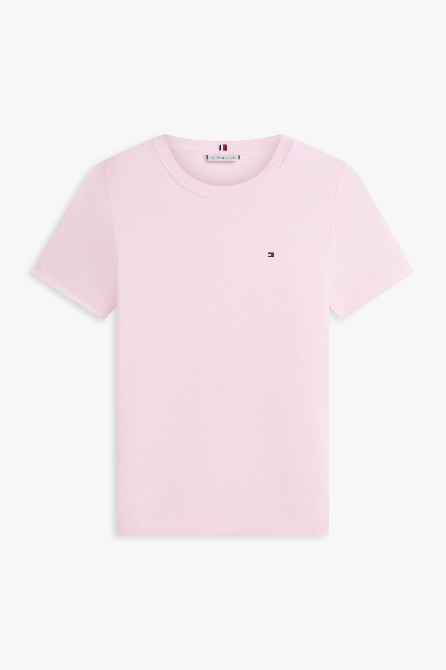 SLIM CODY C-NECK SS TEE FINE STP BONITA PINK/ECRU 4