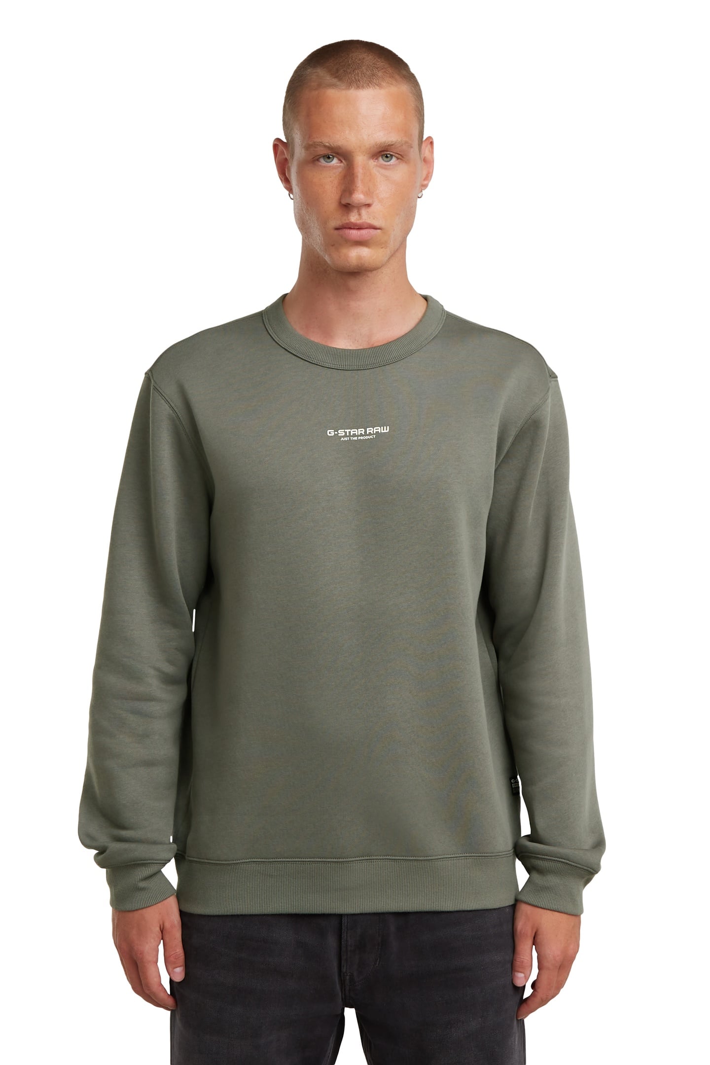 CENTER CHEST LOGO SWEATER GREY 3
