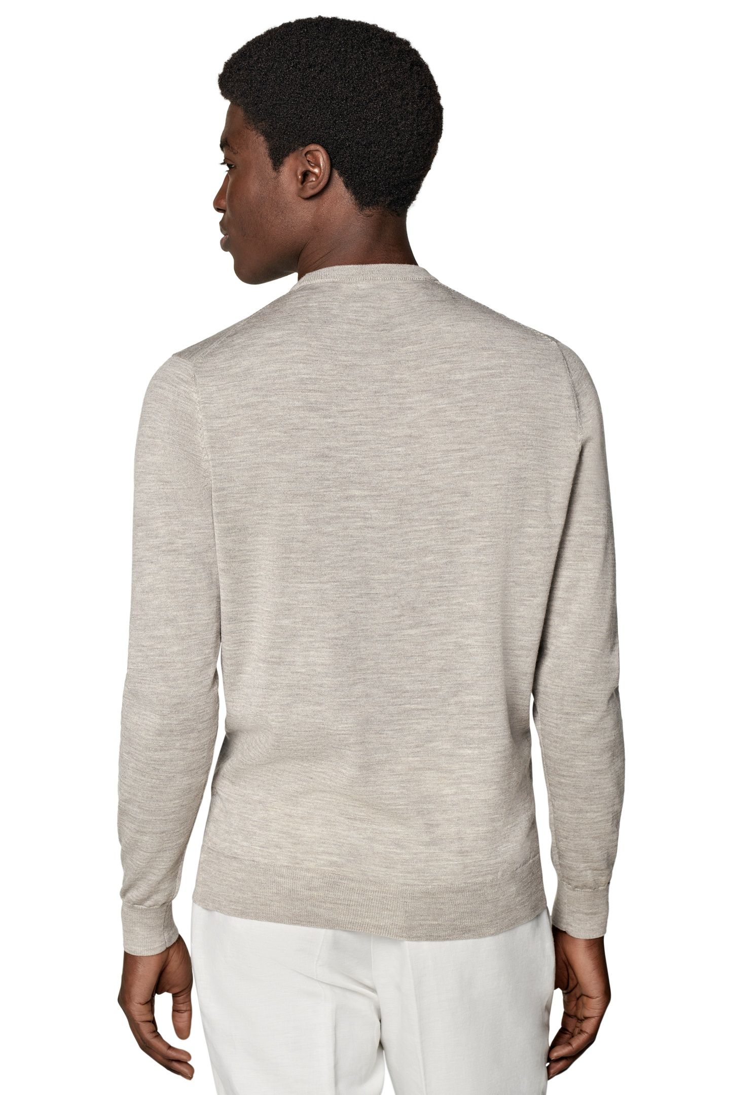LS CREW MERINO CREW AND V NECK TAUPE 4
