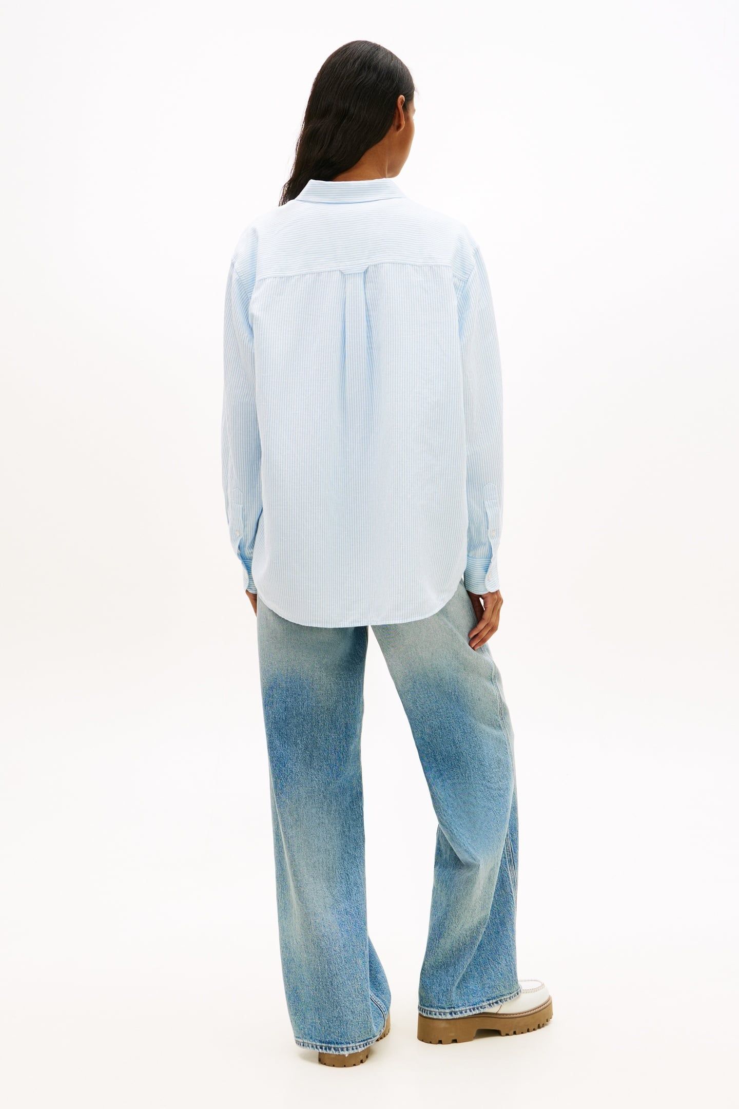TJW RELAXED LINEN SHIRT LIGHT POWDERY BLUE/STRIPE 3