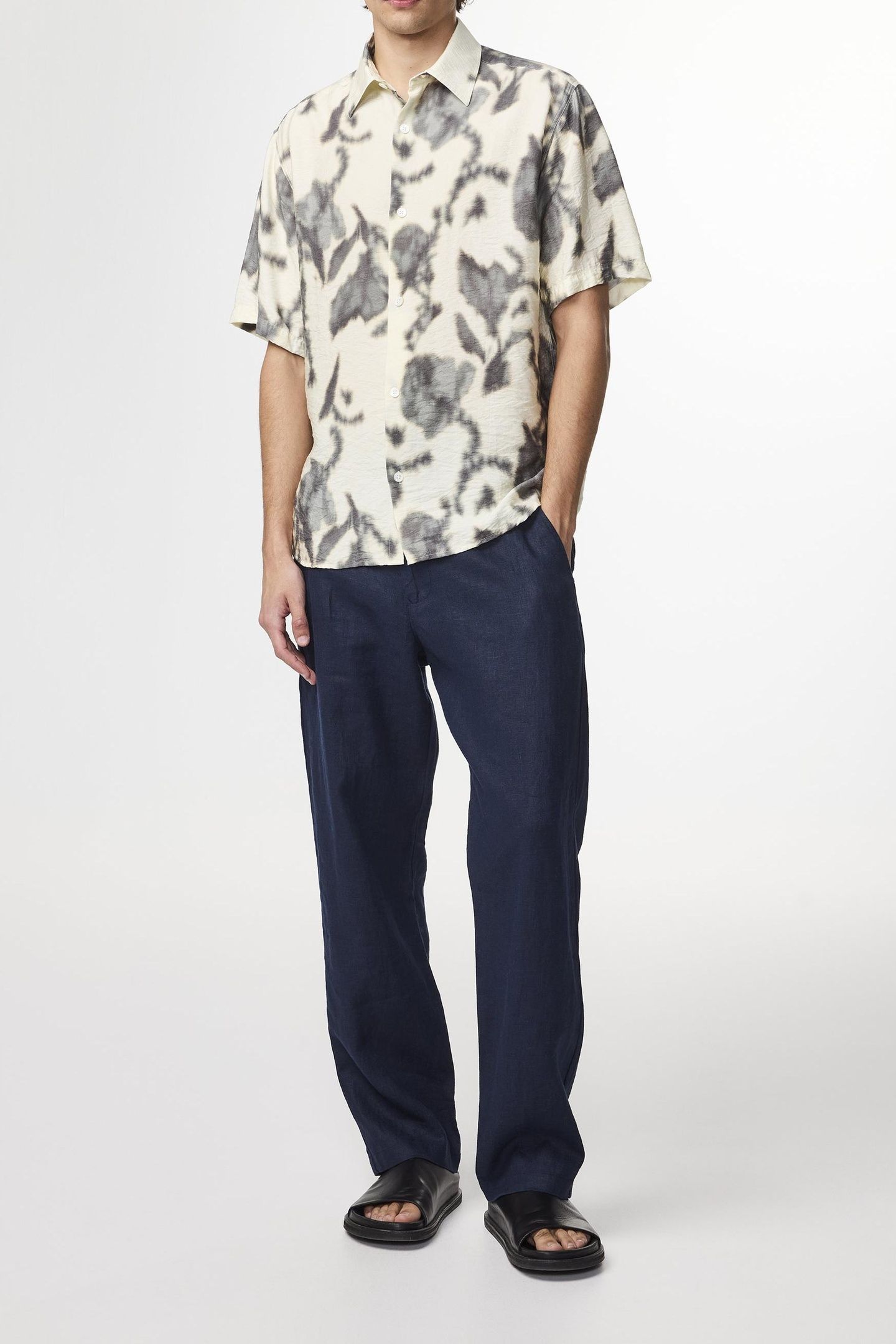 FREDDY SS NO PKT 5971 SHORT SLEEVE ECRU PRINT 2