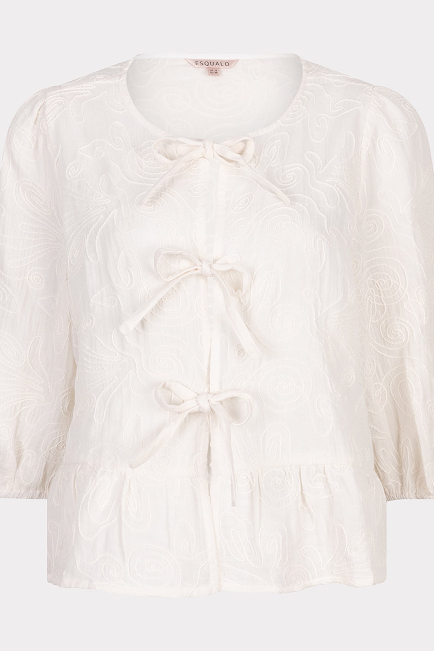 BLOUSE 3D EMBROIDERY LIGHT SAND 5