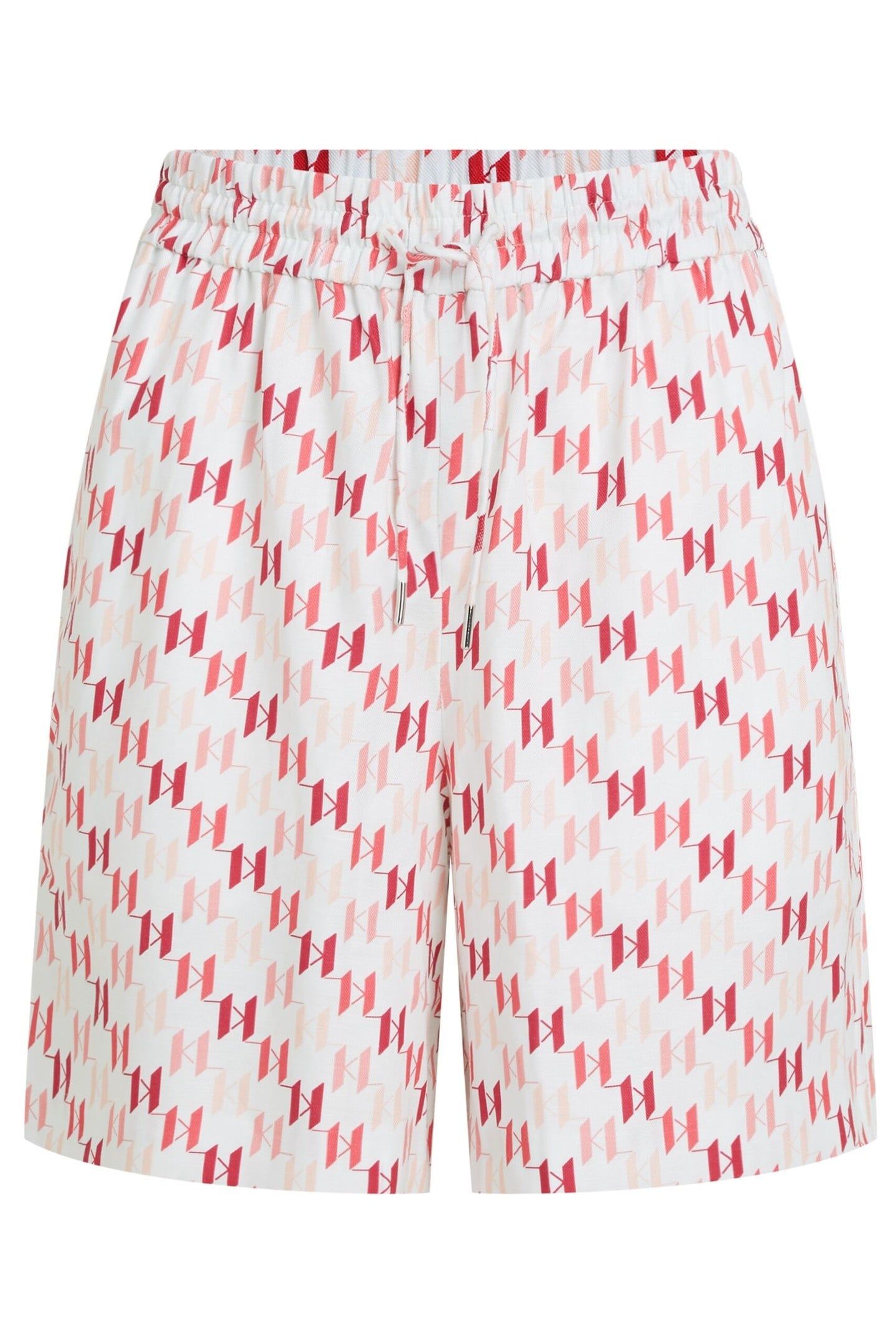 LINEN SHORTS WHITE/RED 1