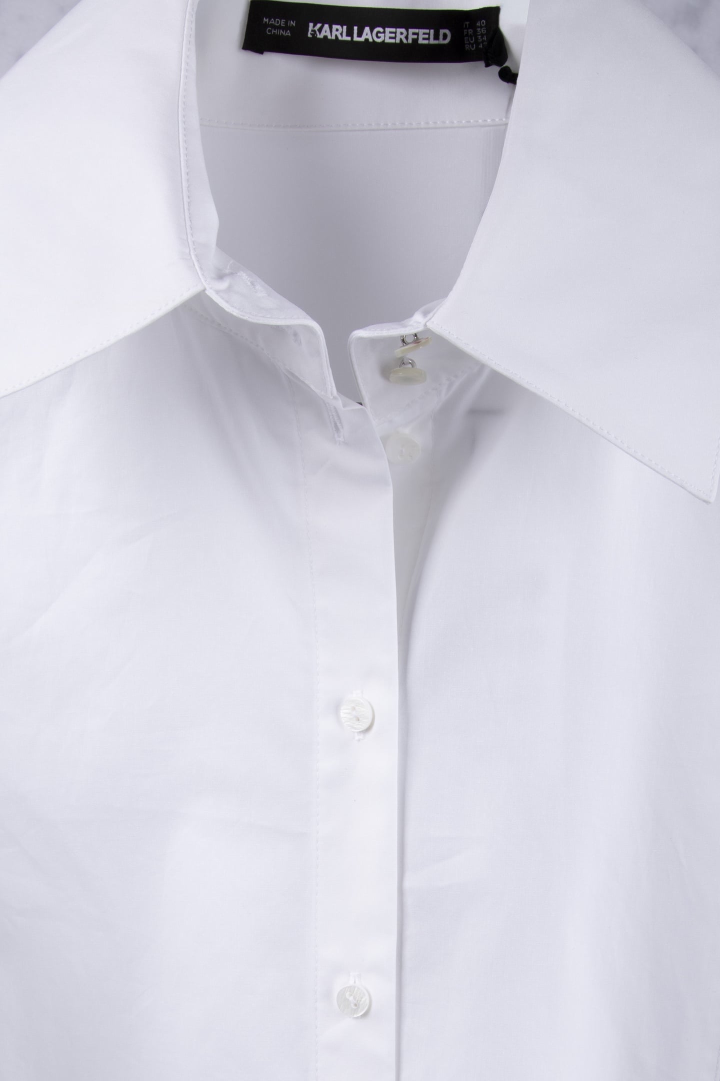 KARL SHIRT DRESS WHITE 4