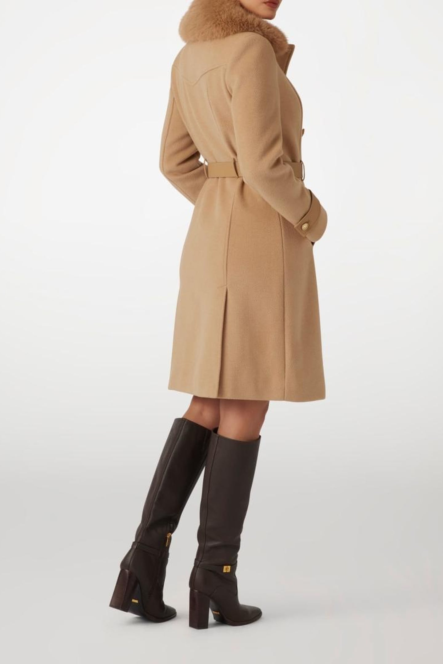 GUESS ECO AMELIA DOUBLE BREAST DESERT MUD 2