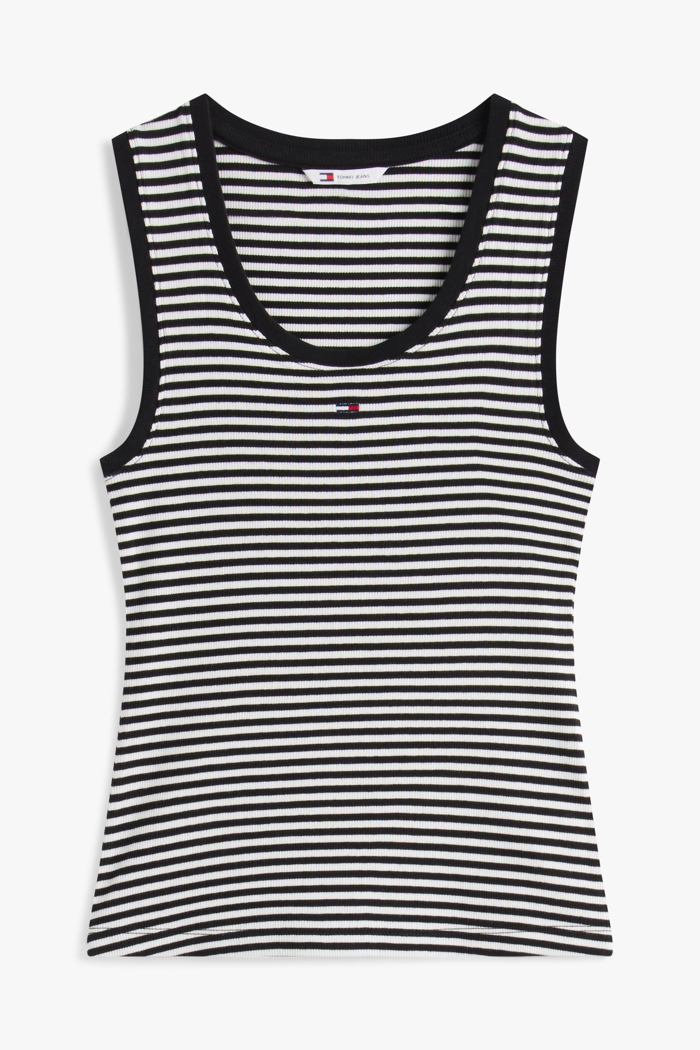 TJW ESSENTIAL RIB T-SHIRT BLACK/ECRU STRIPE 4