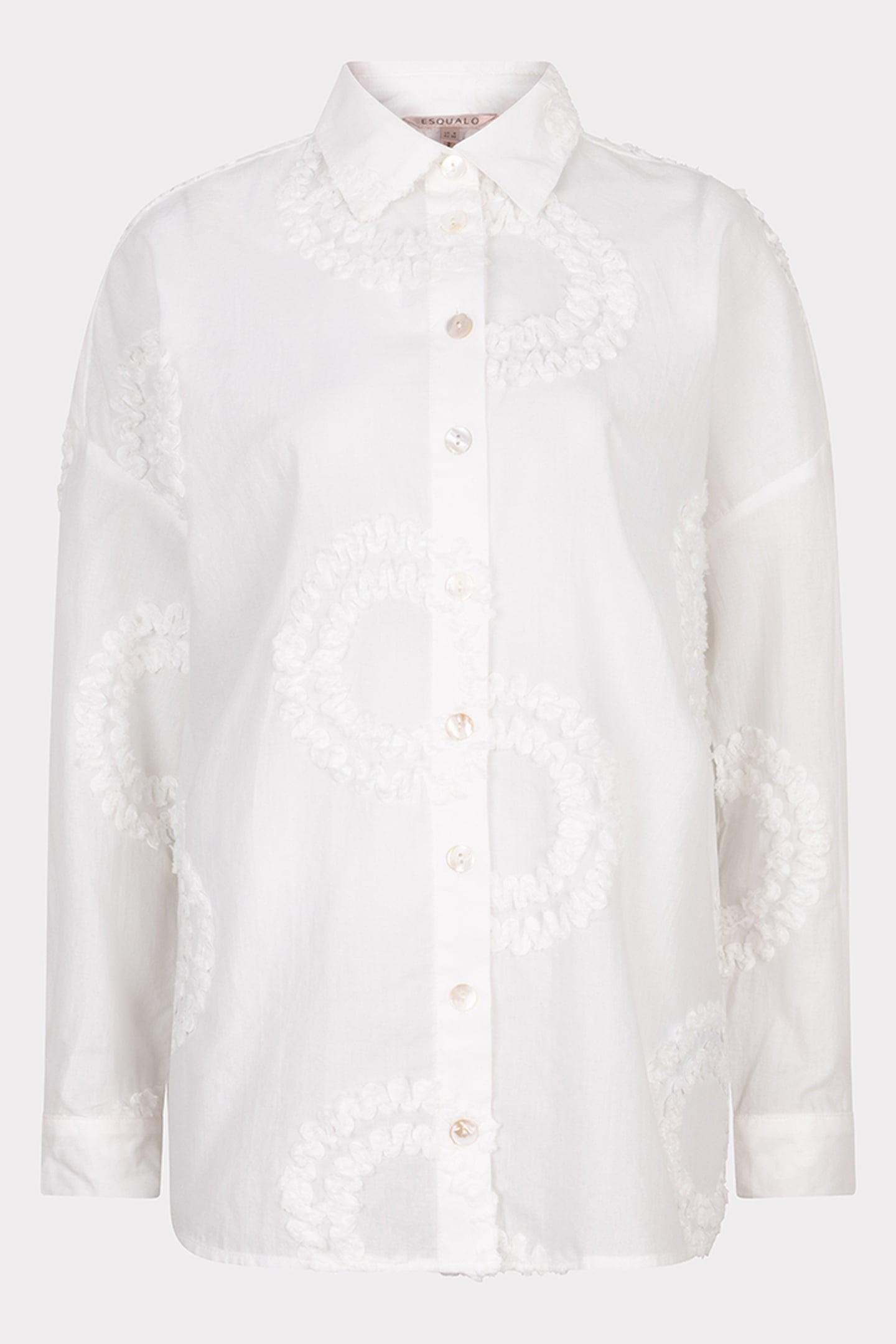 BLOUSE 3D CIRCLED EMBROIDERY OFF WHITE 4