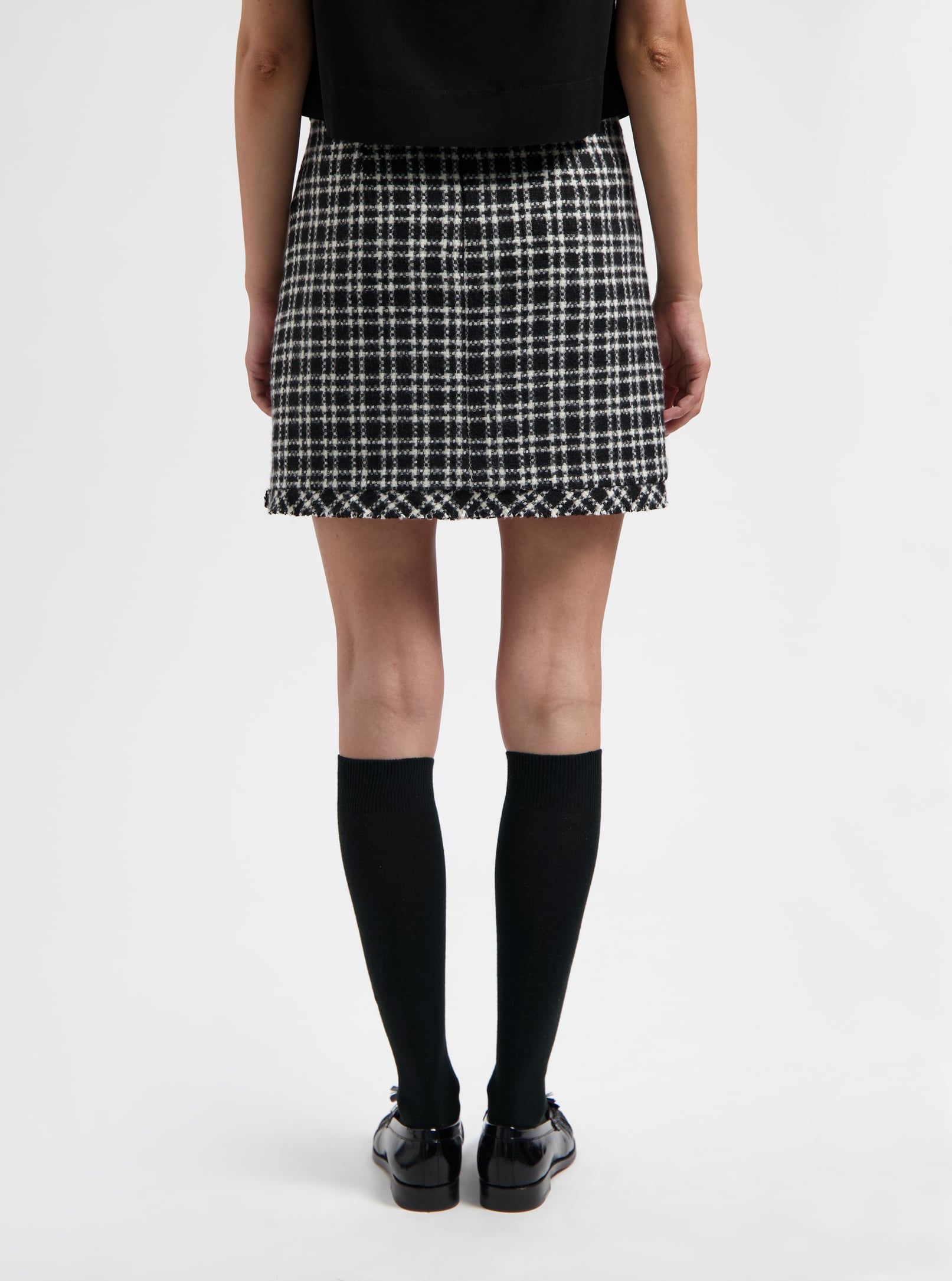 NOUS SOMMES LABELS – GRACIE TWEED SKIRT BLACK 2